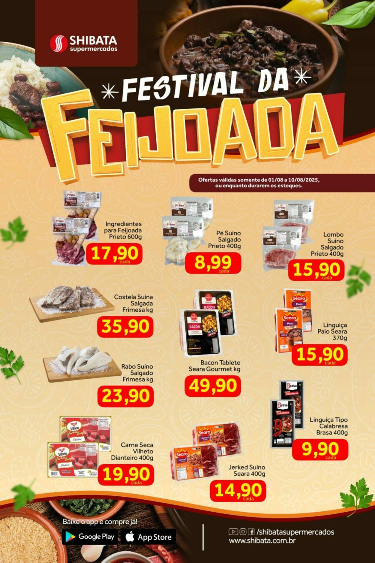 Folheto Shibata Supermercados 01.08.2025 - 10.08.2025