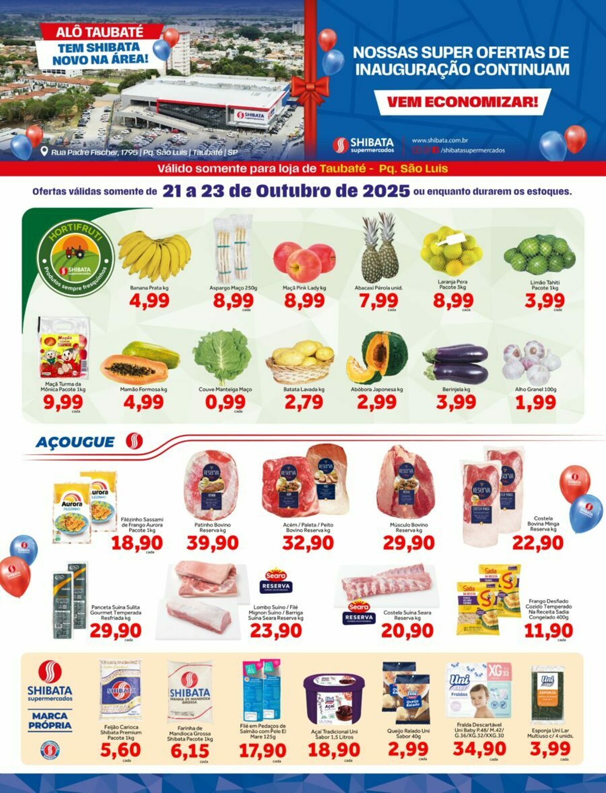Folheto Shibata Supermercados 21.10.2025 - 23.10.2025