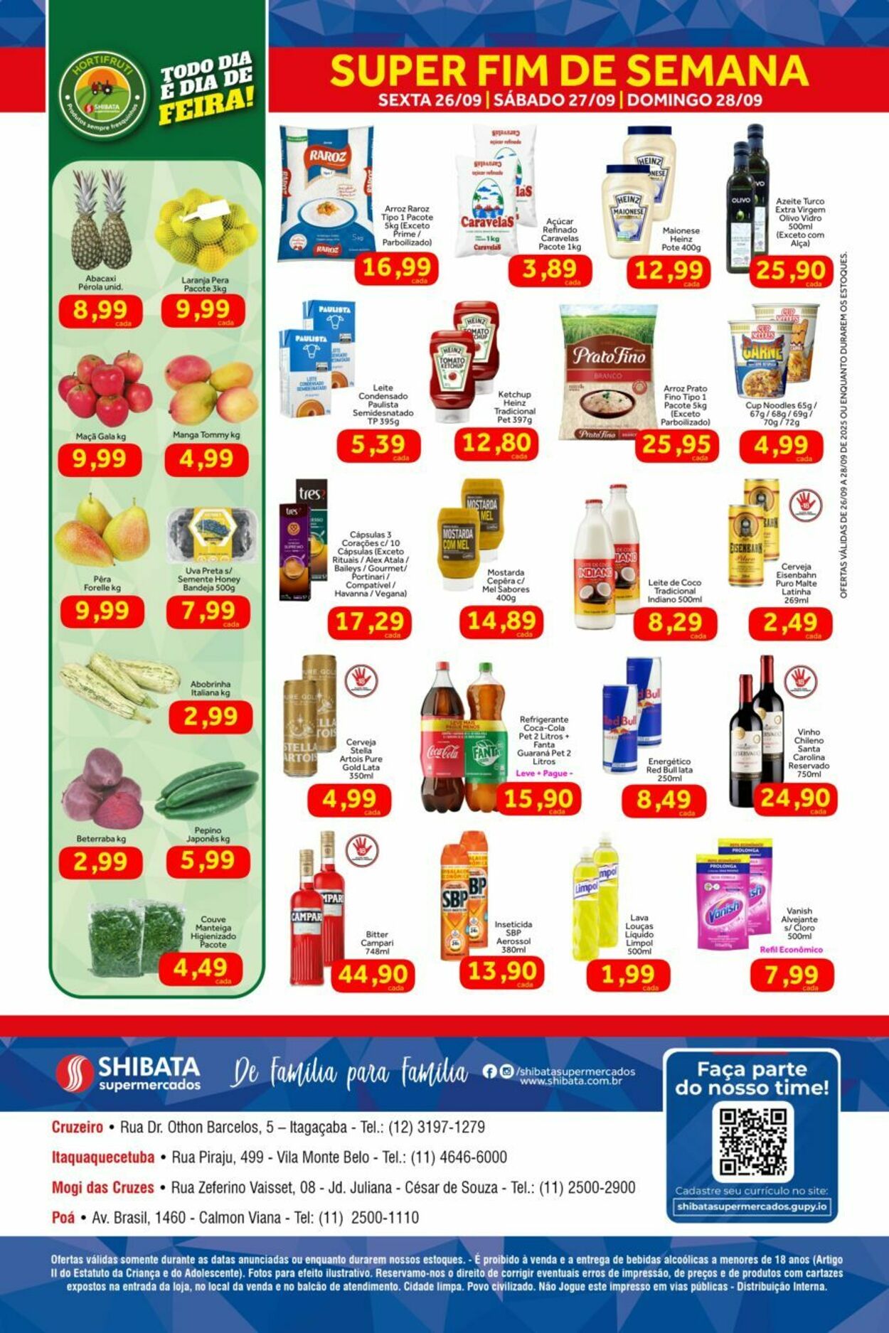 Folheto Shibata Supermercados 26.09.2025 - 28.09.2025