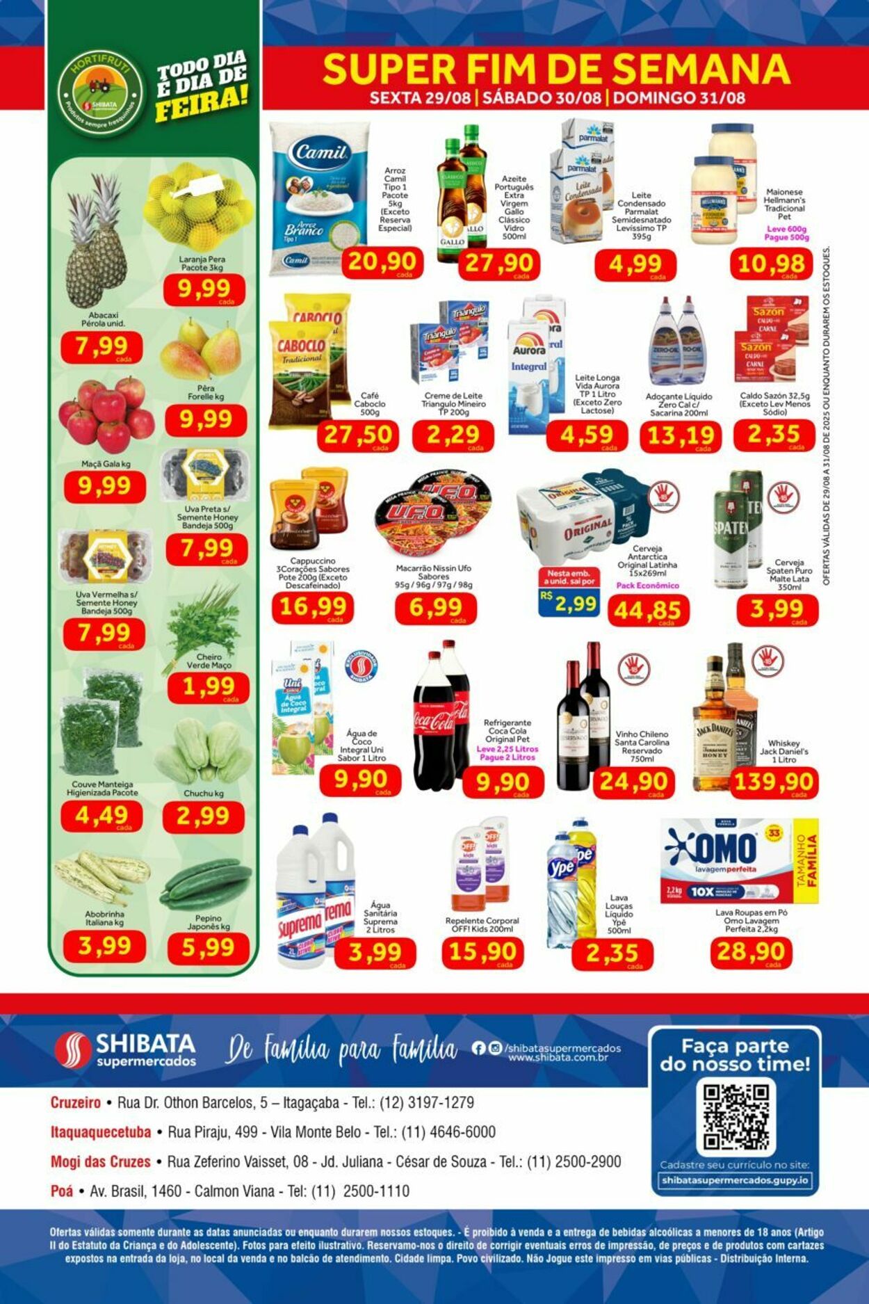 Folheto Shibata Supermercados 29.08.2025 - 31.08.2025