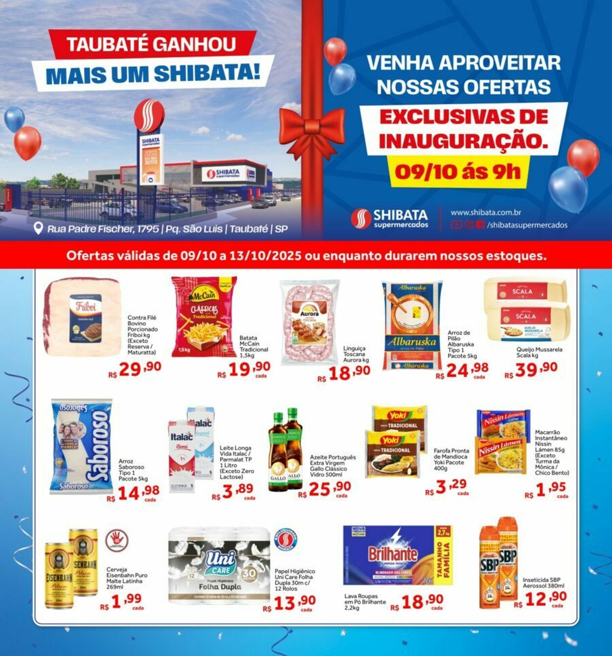Folheto Shibata Supermercados 09.10.2025 - 13.10.2025