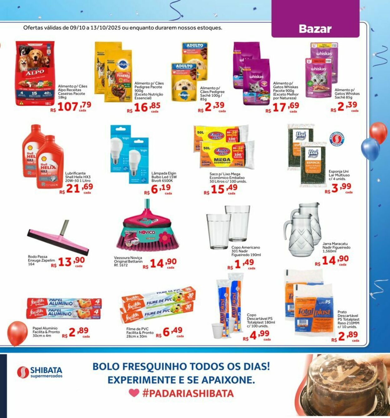 Folheto Shibata Supermercados 09.10.2025 - 13.10.2025
