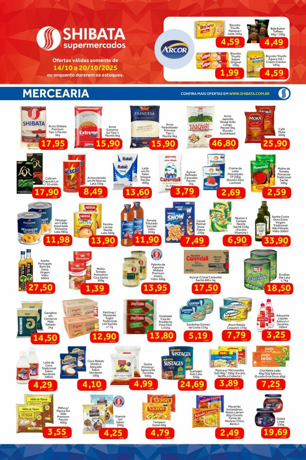 Folheto Shibata Supermercados 14.10.2025 - 20.10.2025