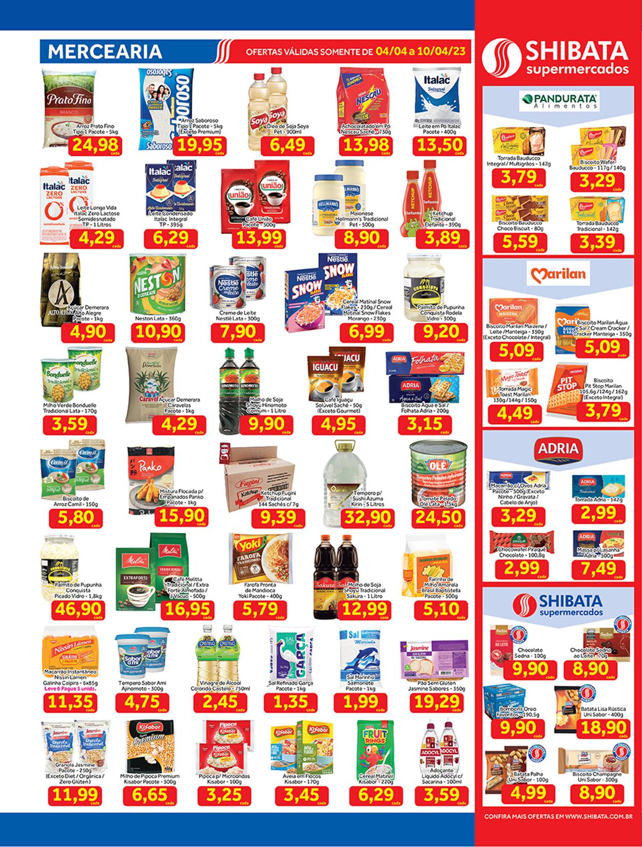 Folheto Shibata Supermercados 04.04.2023 - 10.04.2023