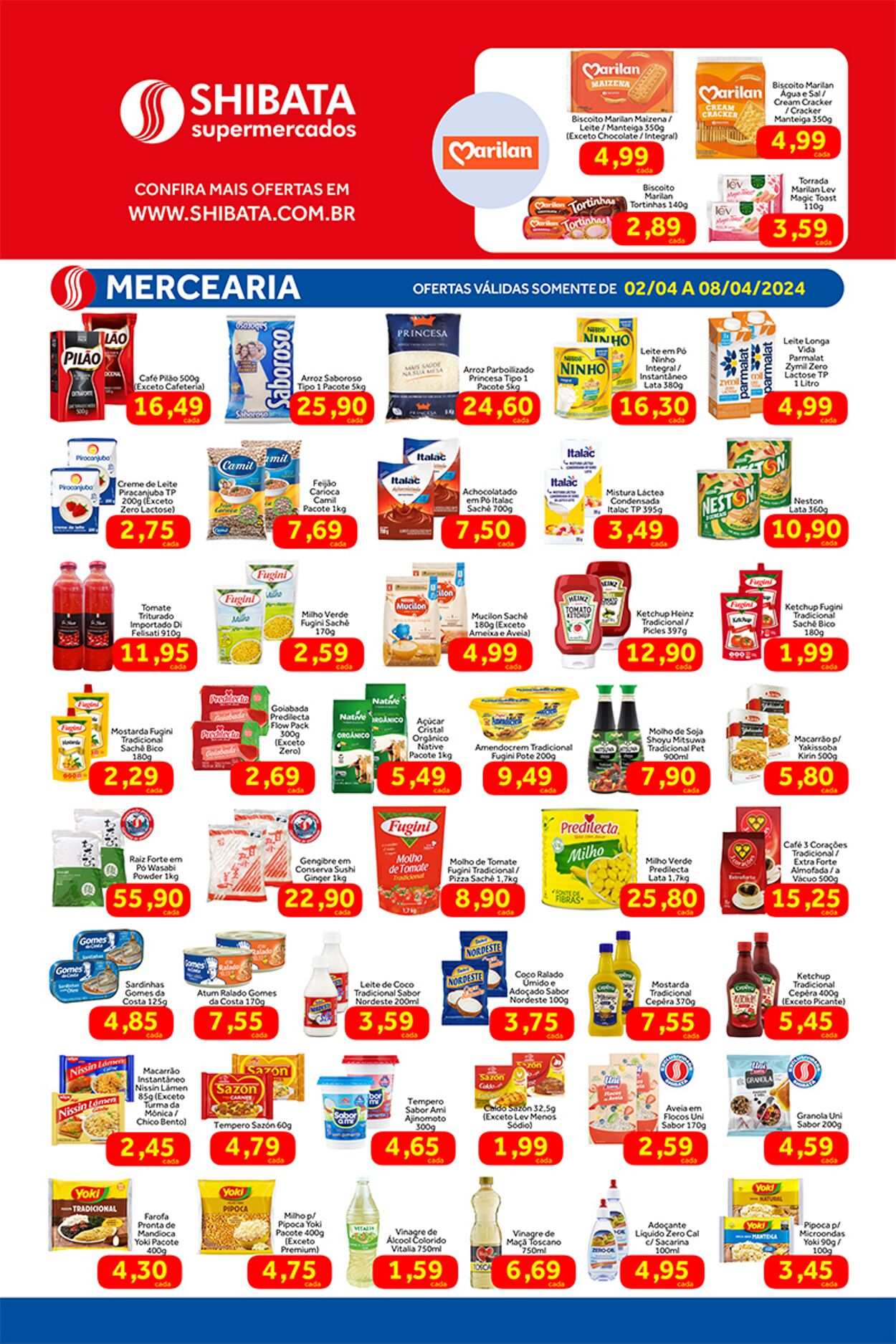 Folheto Shibata Supermercados 01.04.2024 - 08.04.2024