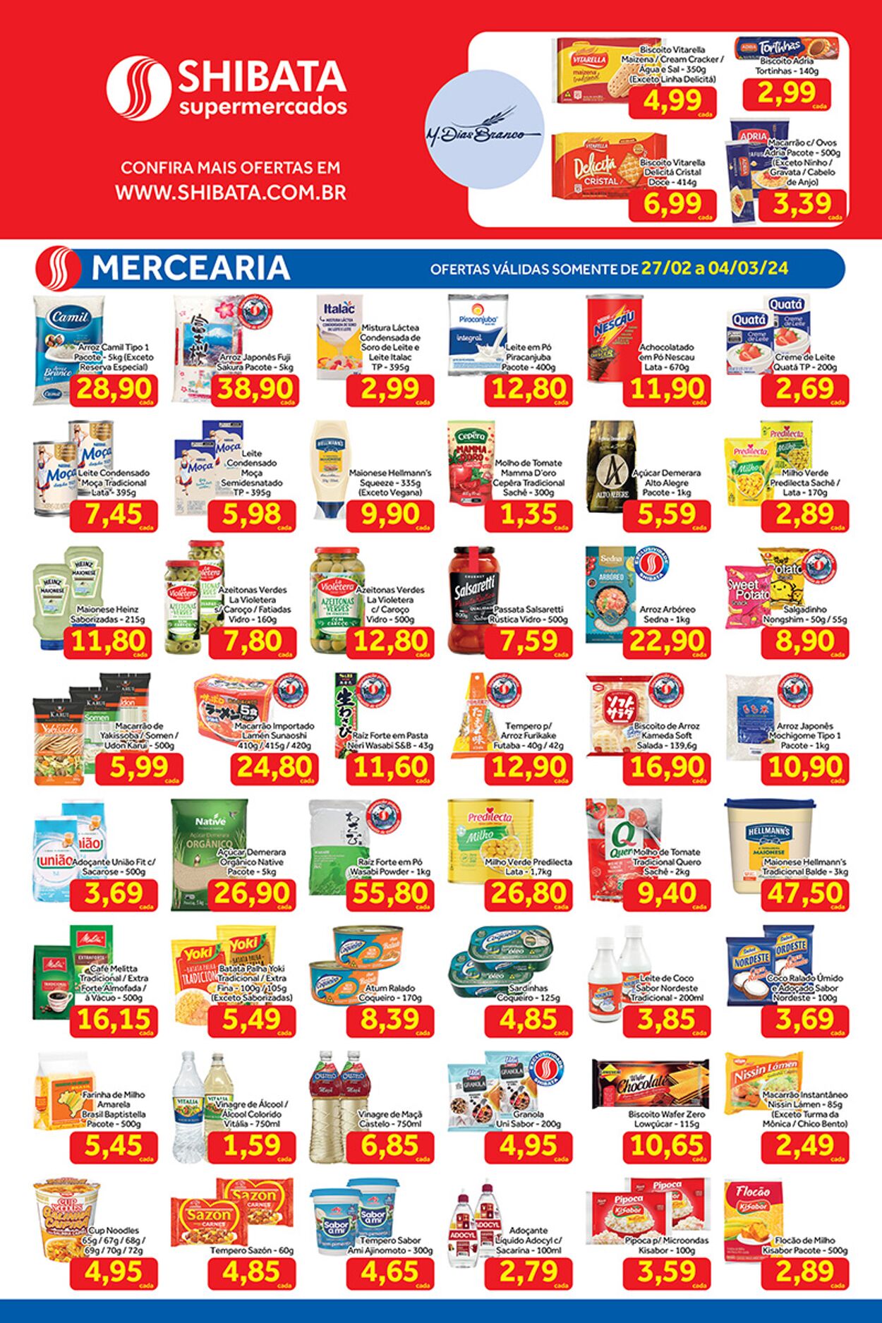 Folheto Shibata Supermercados 02.04.2024 - 03.12.2024