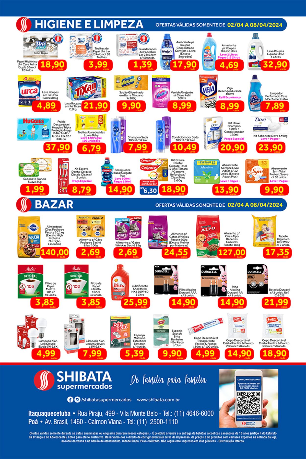 Folheto Shibata Supermercados 01.04.2024 - 08.04.2024