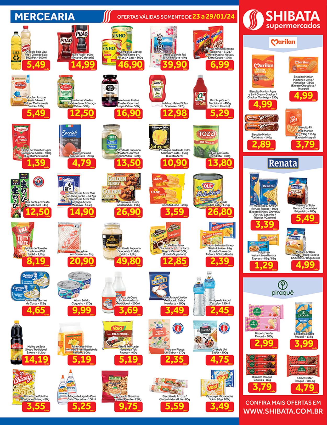 Folheto Shibata Supermercados 23.01.2024 - 29.01.2024