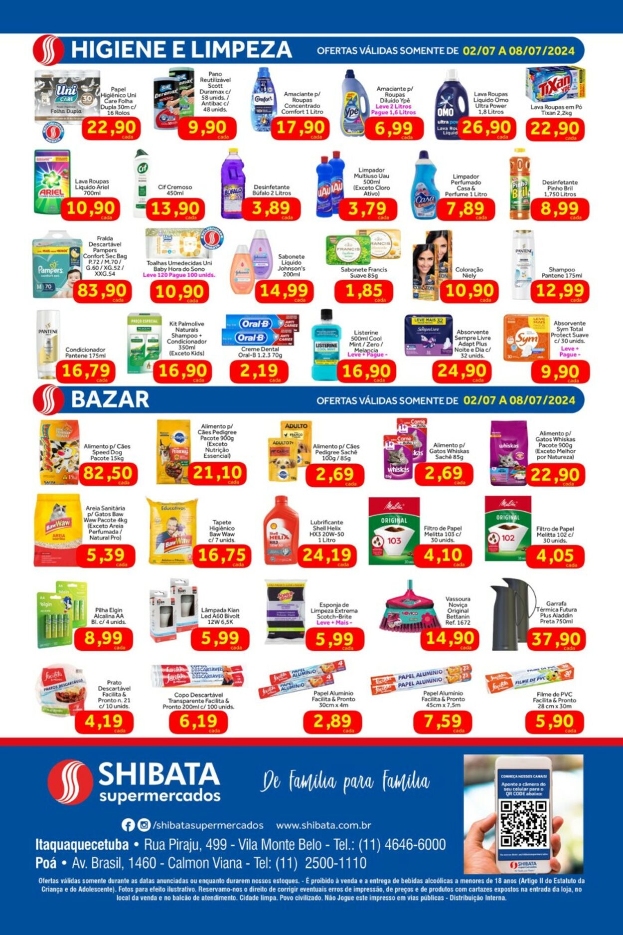 Folheto Shibata Supermercados 02.07.2024 - 08.07.2024