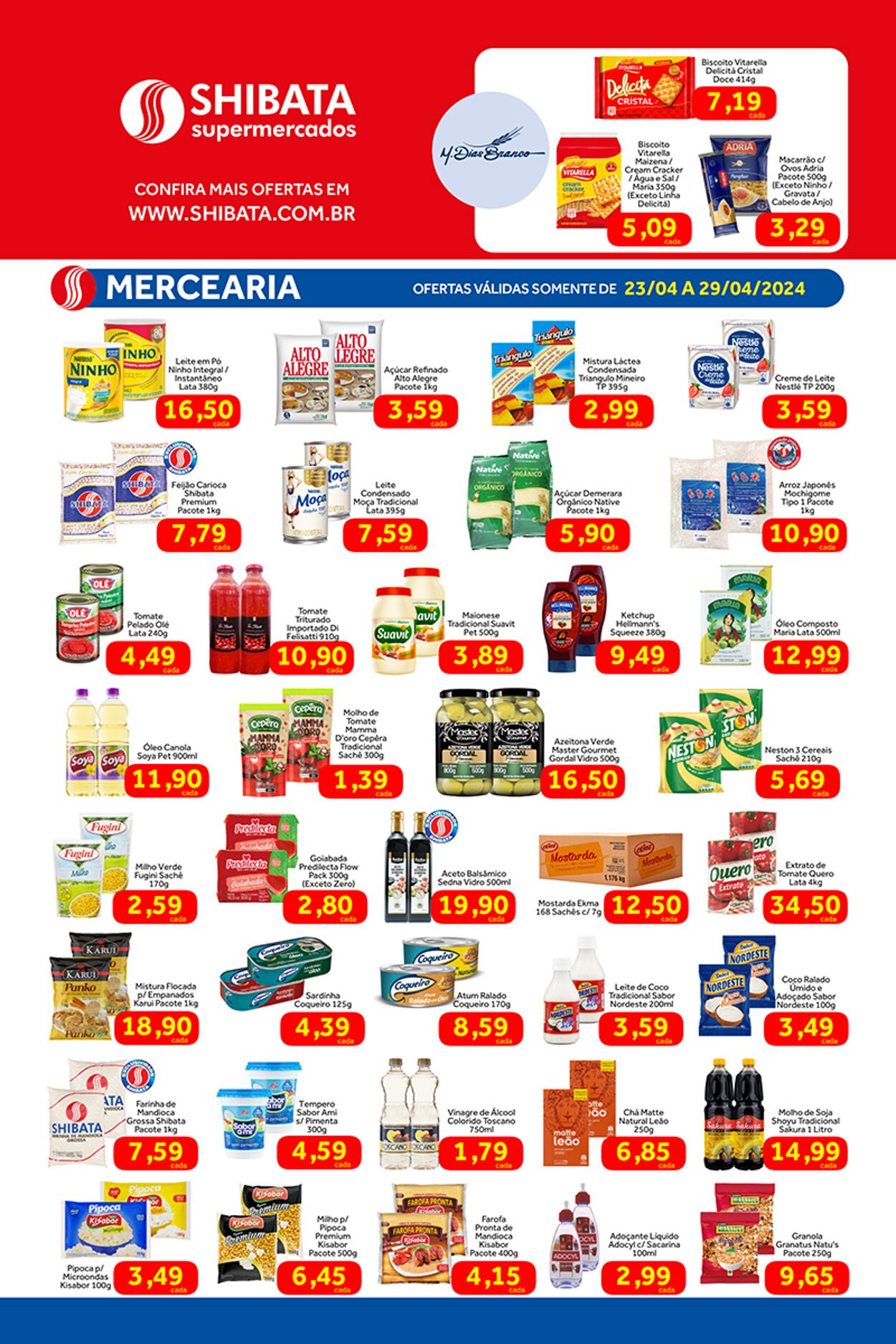 Folheto Shibata Supermercados 23.04.2024 - 29.04.2024