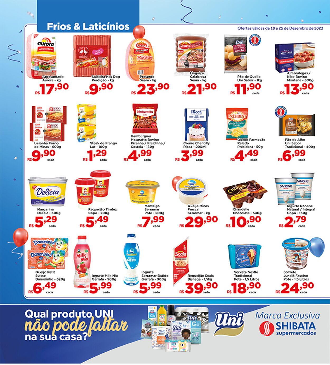 Folheto Shibata Supermercados 19.12.2023 - 31.12.2023