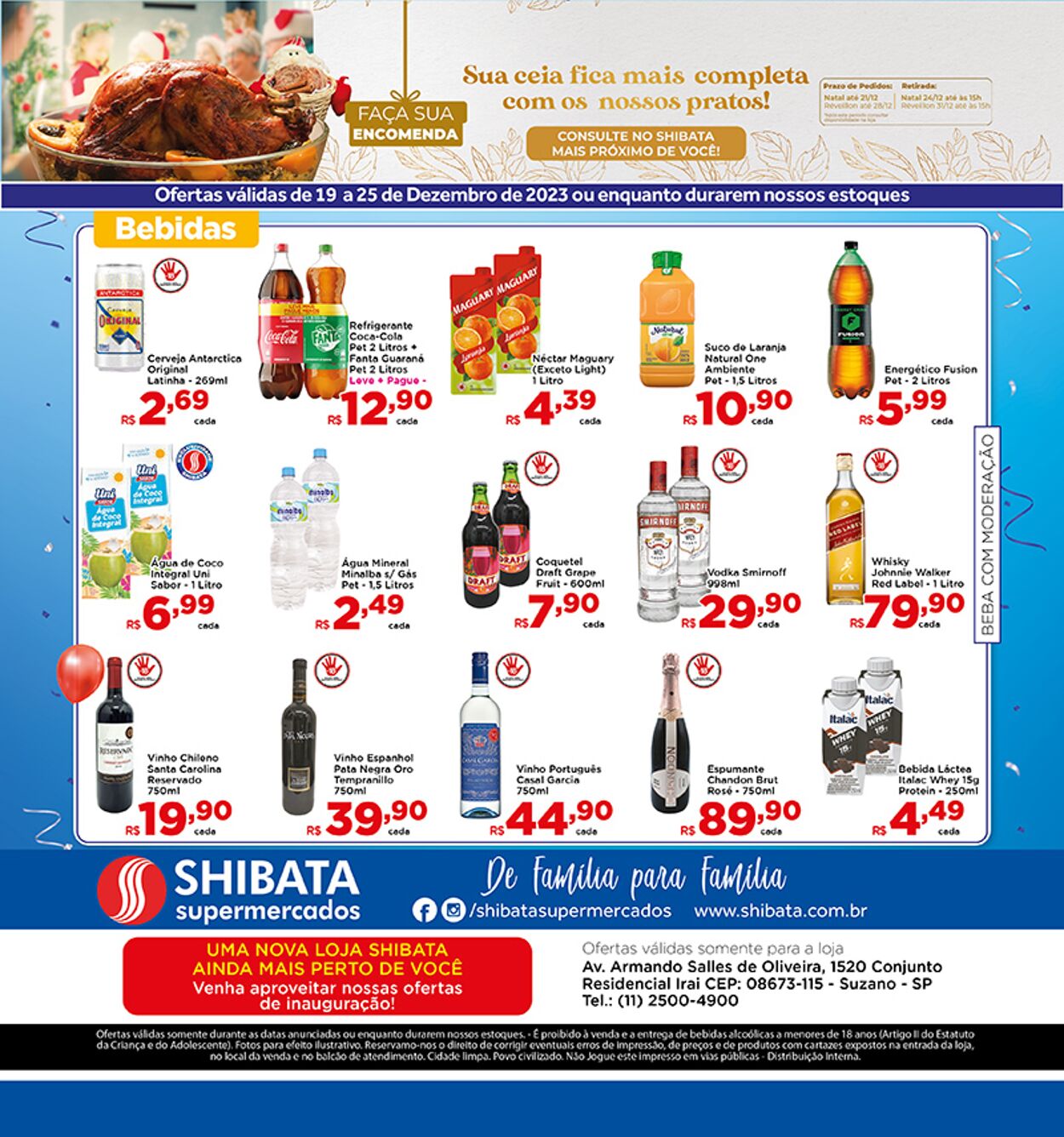 Folheto Shibata Supermercados 19.12.2023 - 31.12.2023