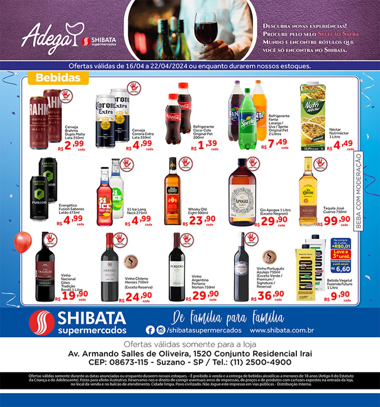 Folheto Shibata Supermercados 16.04.2024 - 22.04.2024