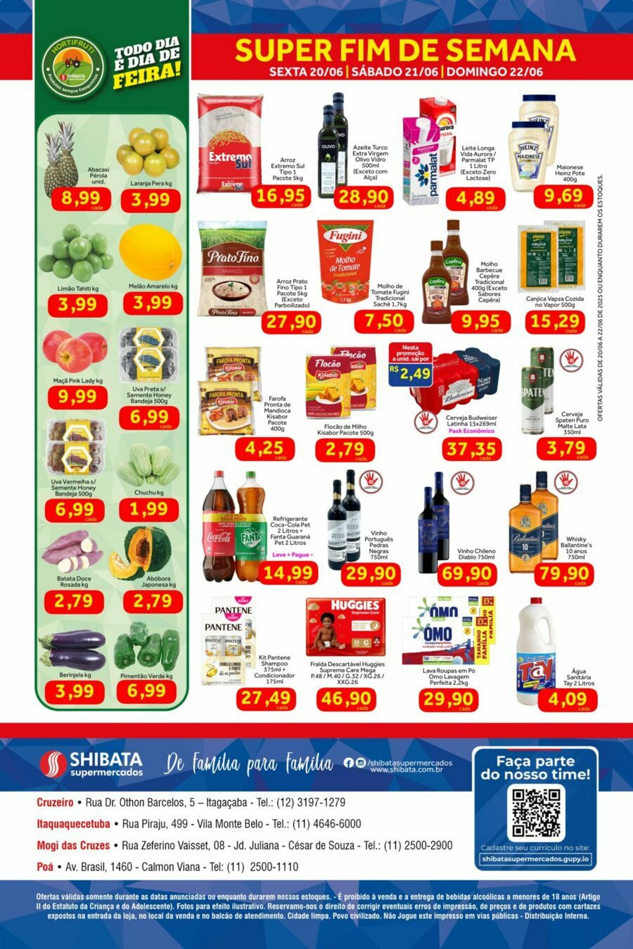 Folheto Shibata Supermercados 20.06.2025 - 22.06.2025