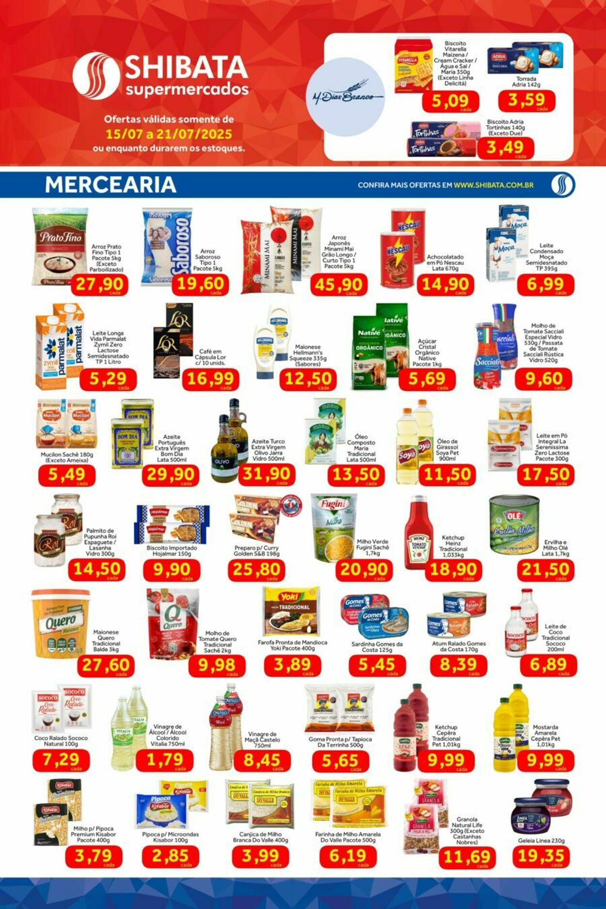 Folheto Shibata Supermercados 15.07.2025 - 21.07.2025