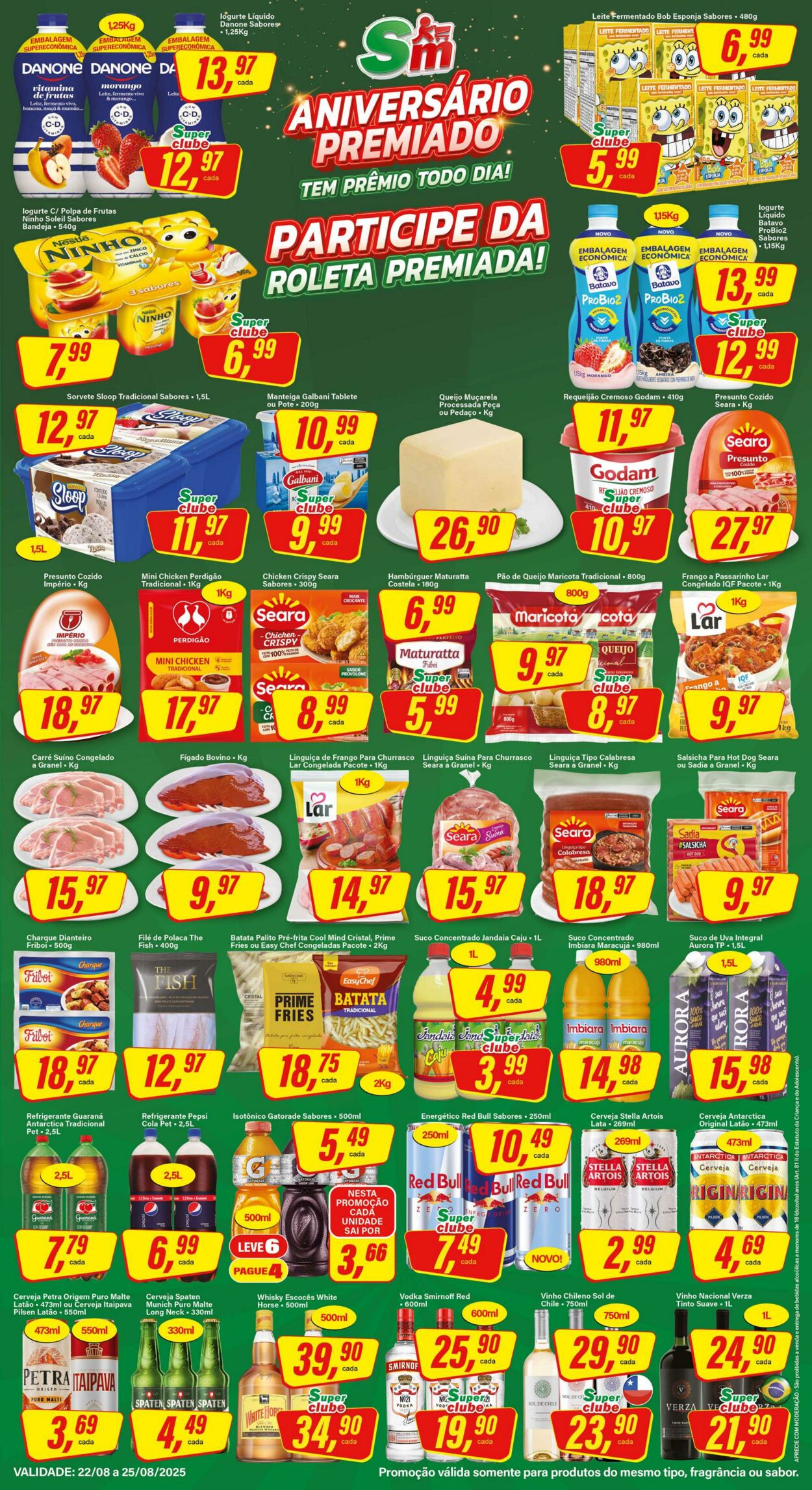 Folheto SM Supermarket 25.08.2025 - 01.09.2025