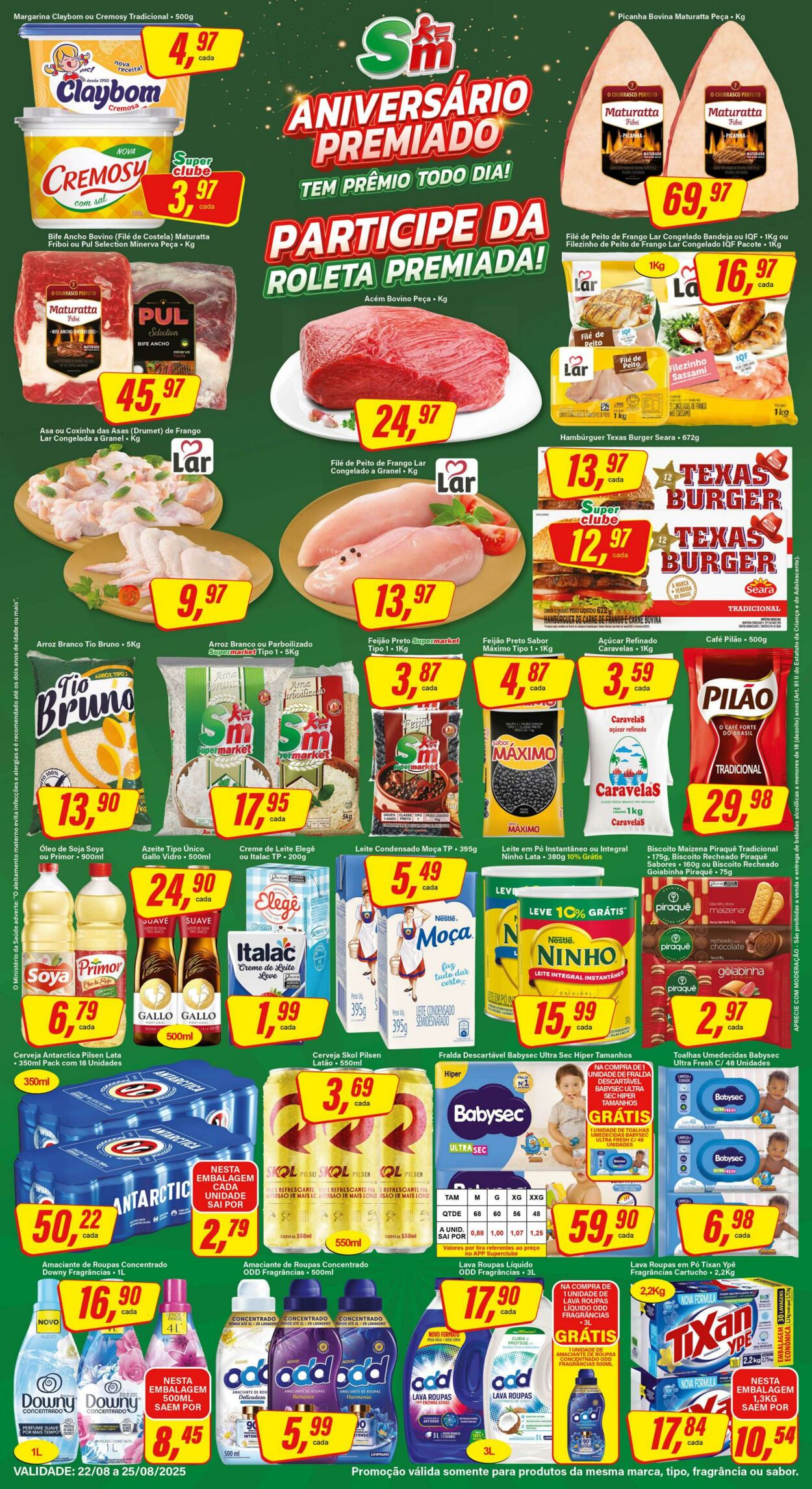 Folheto SM Supermarket 25.08.2025 - 01.09.2025