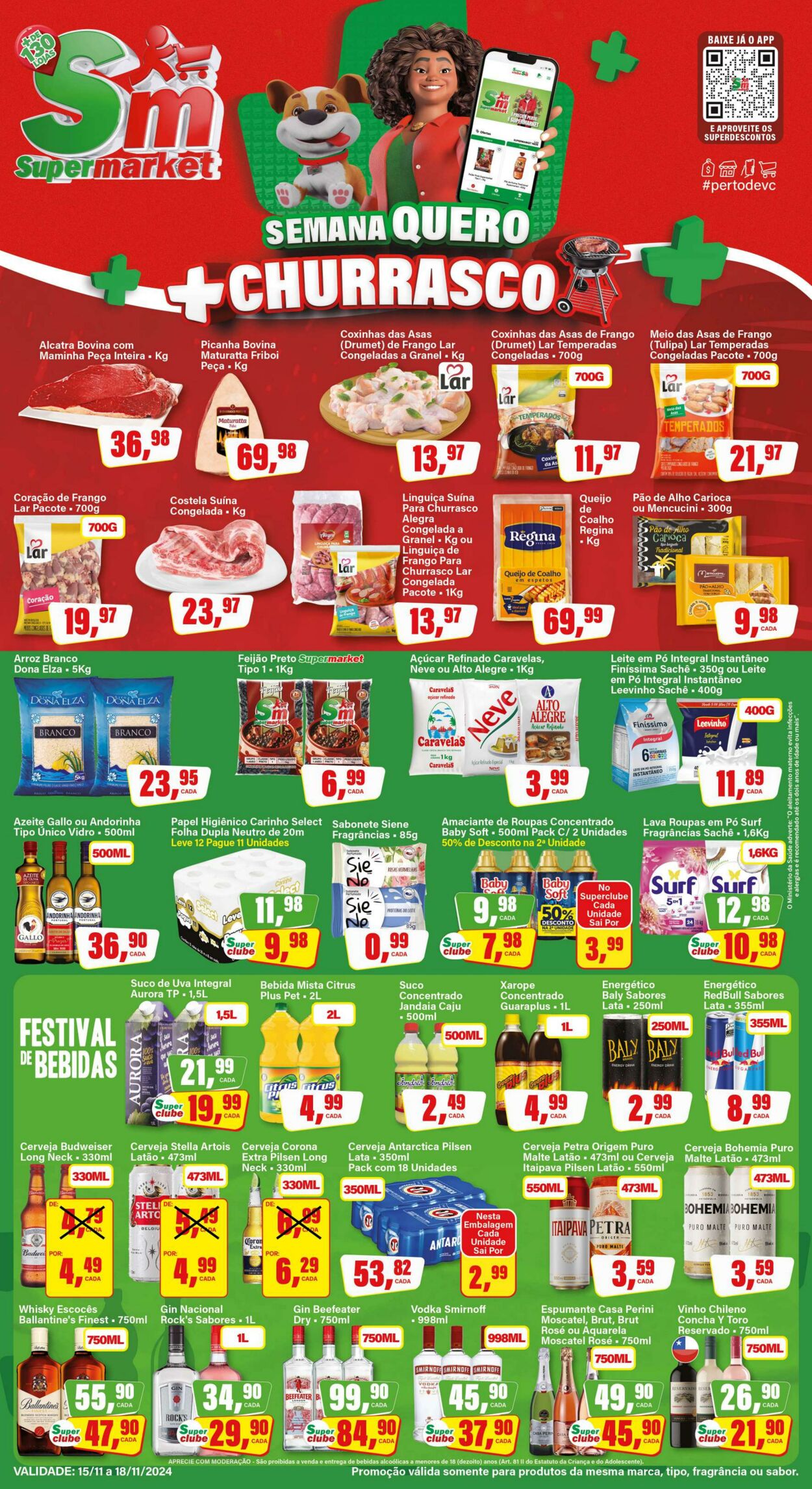 Folheto SM Supermarket 15.11.2024 - 01.12.2024