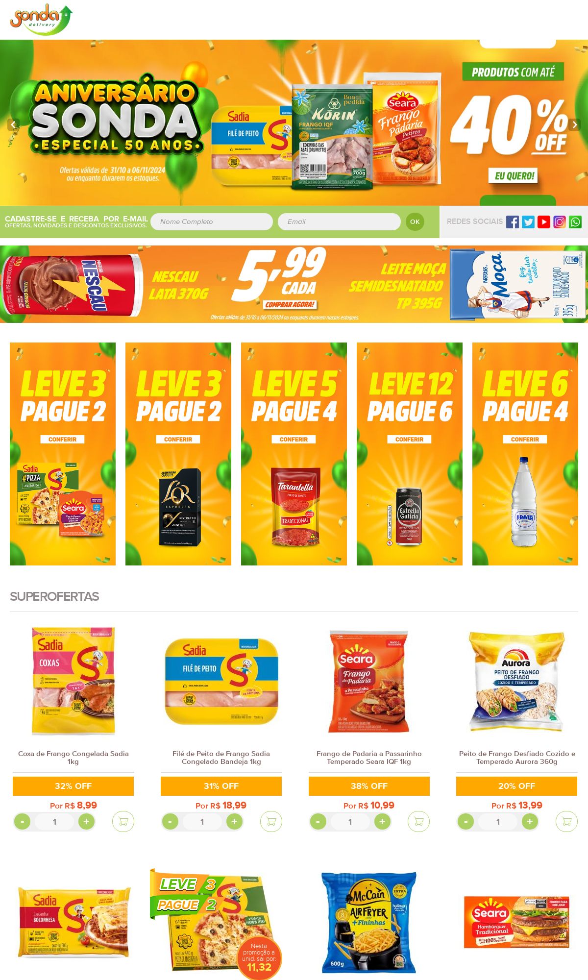 Sonda Supermercados Folhetos promocionais