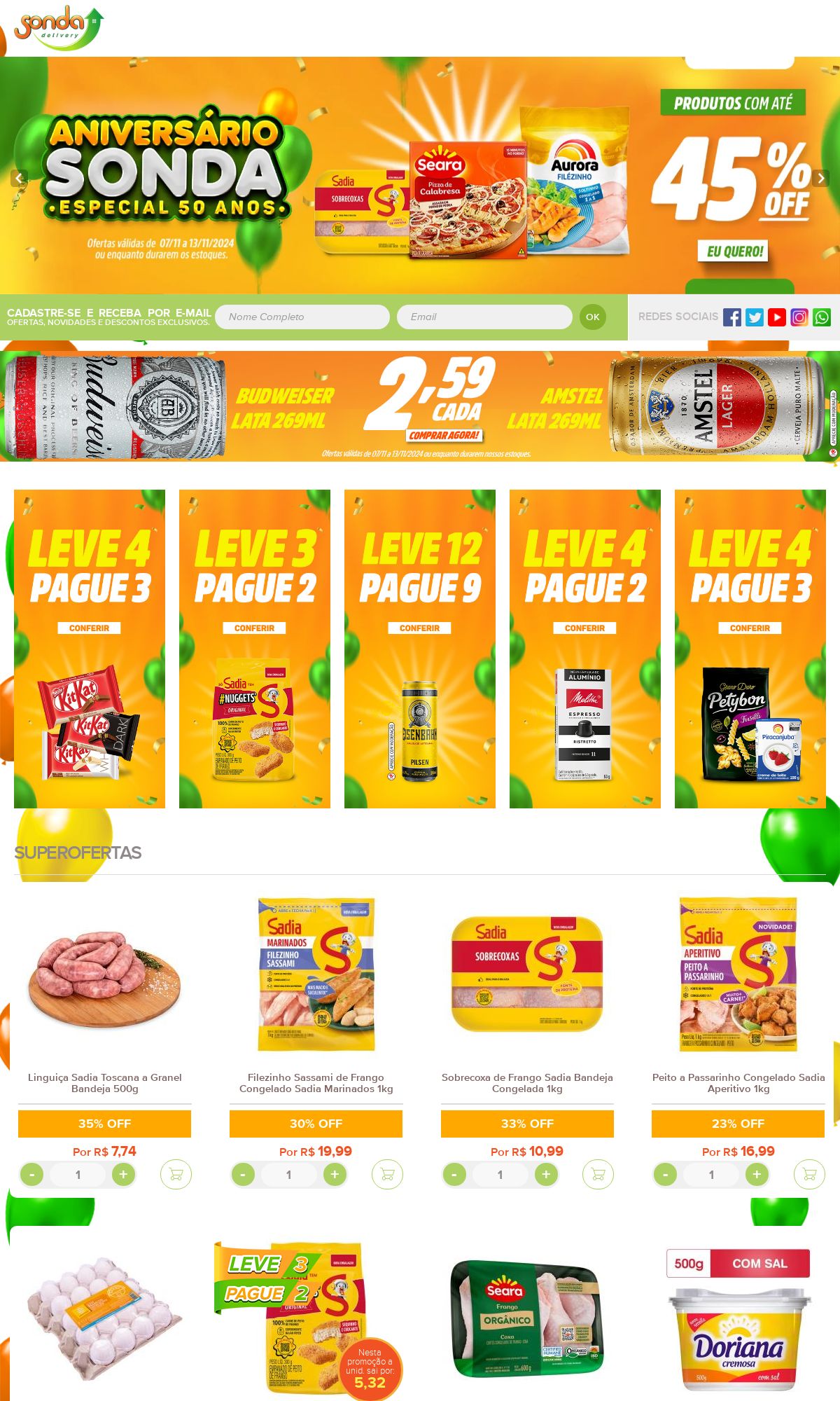 Sonda Supermercados Folhetos promocionais