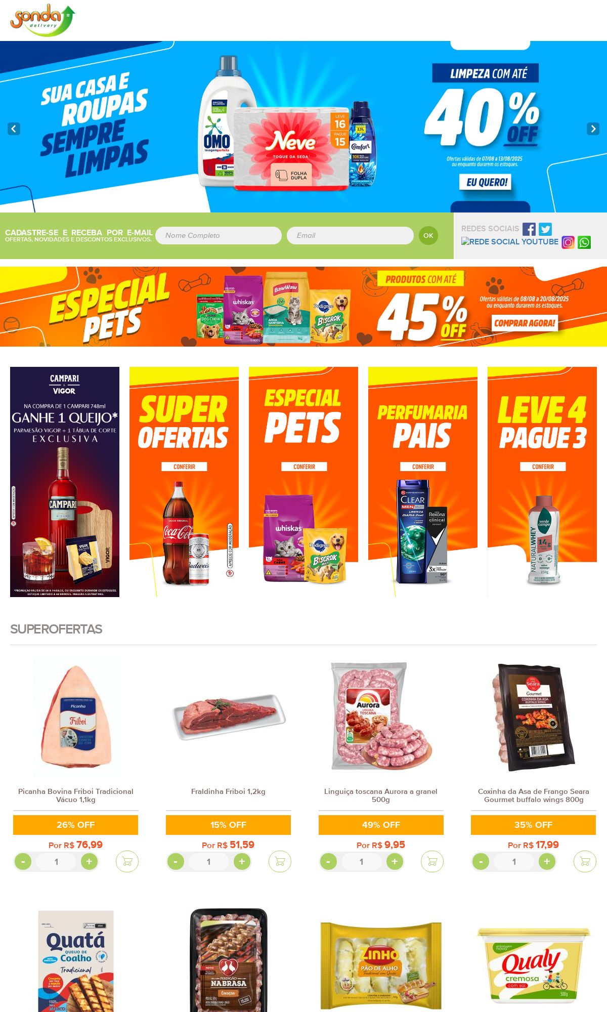 Folheto Sonda Supermercados 11.08.2025 - 20.08.2025