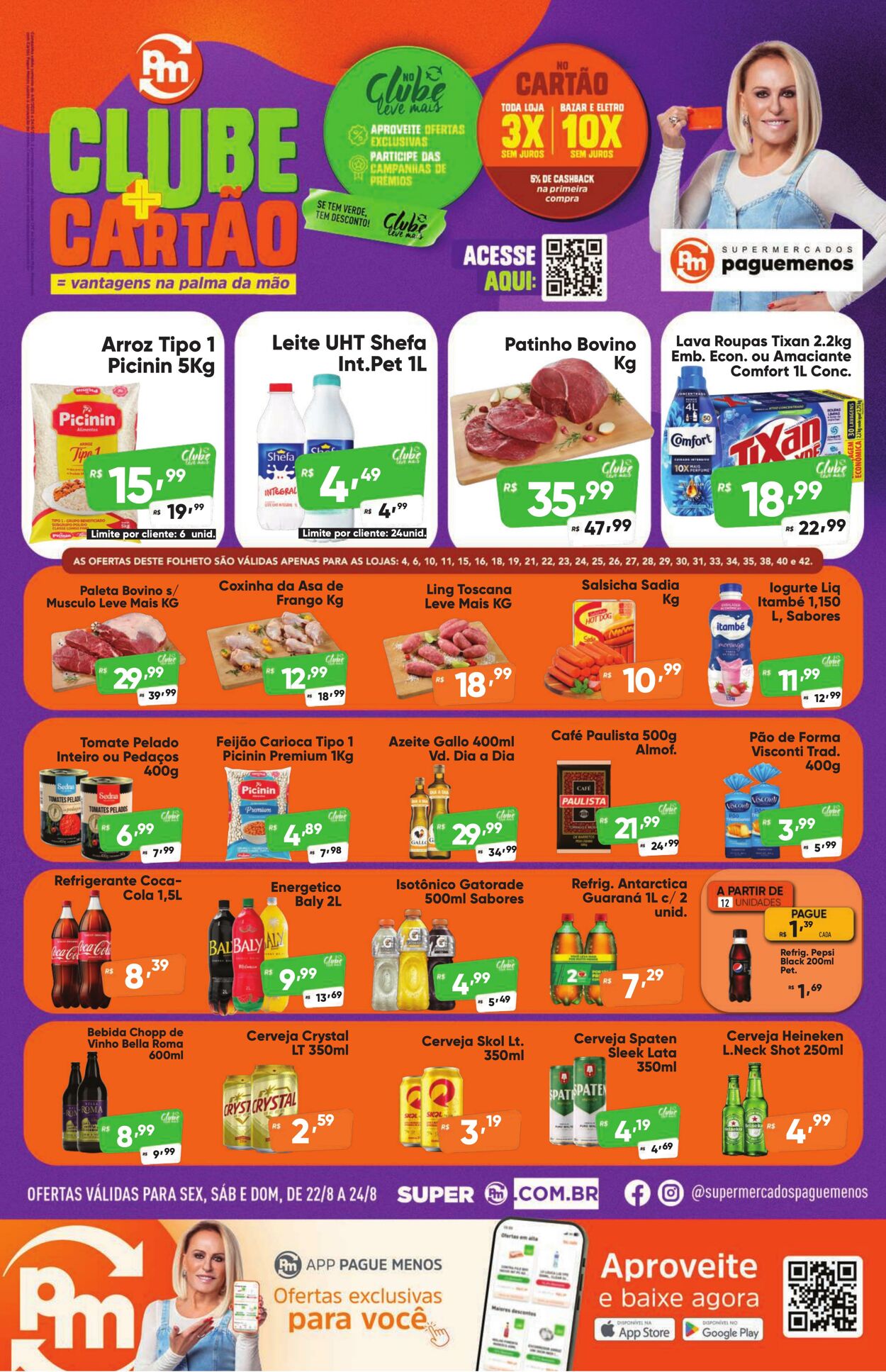 Folheto Super Pague Menos 22.08.2025 - 01.09.2025