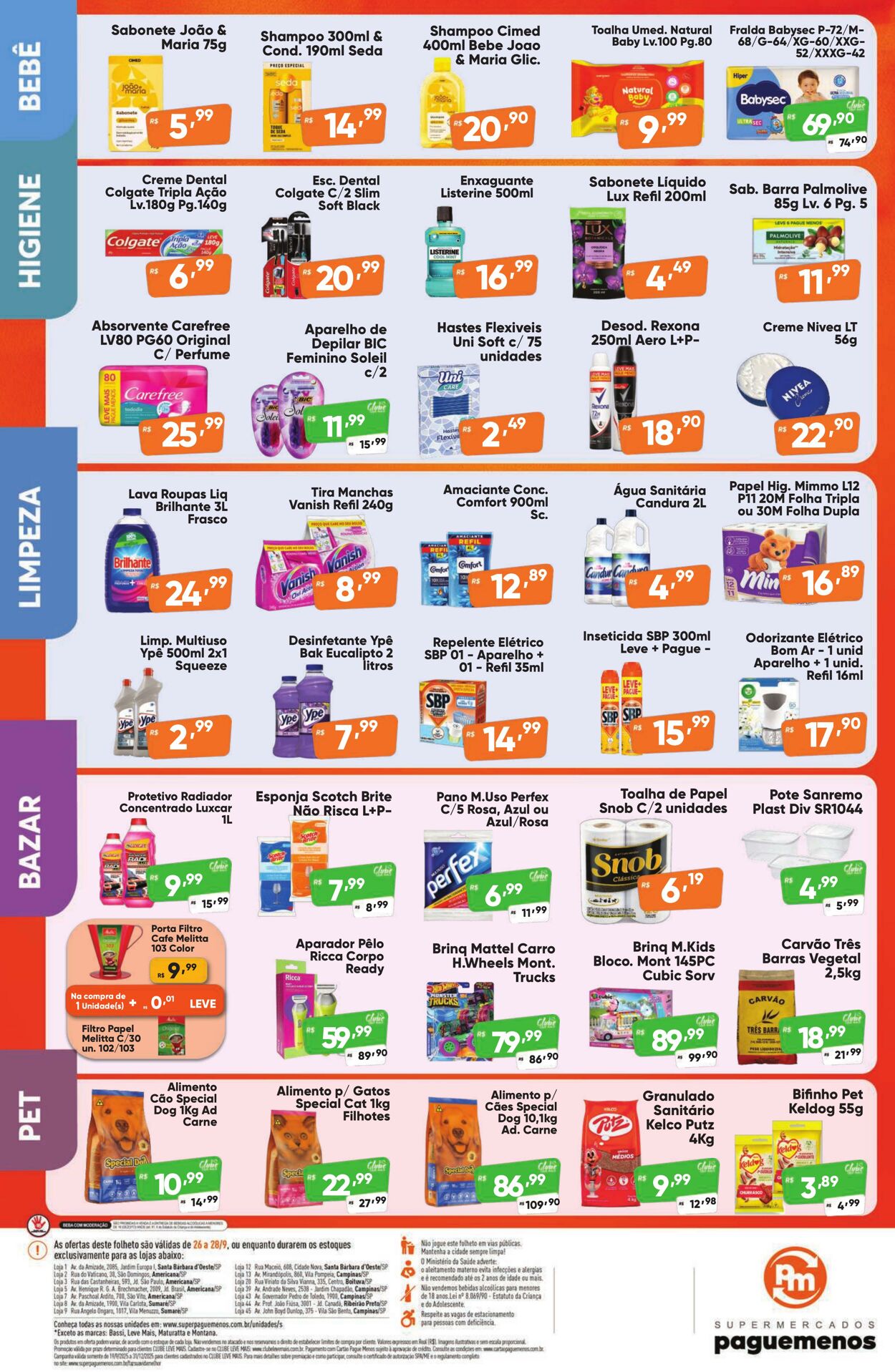 Folheto Super Pague Menos 27.09.2025 - 06.10.2025