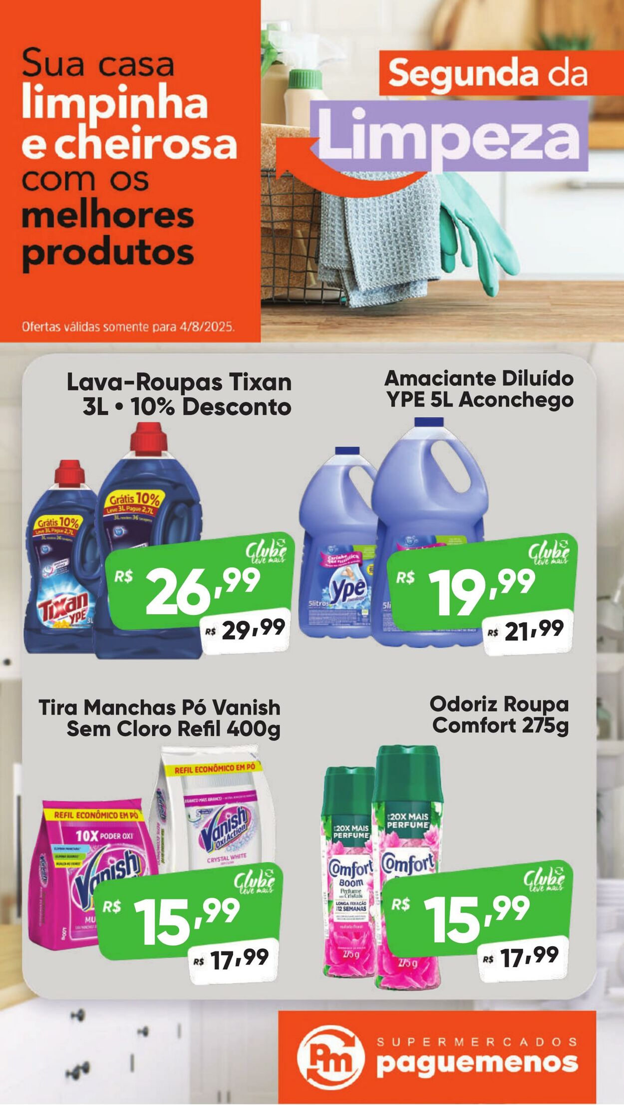 Folheto Super Pague Menos 04.08.2025 - 19.08.2025