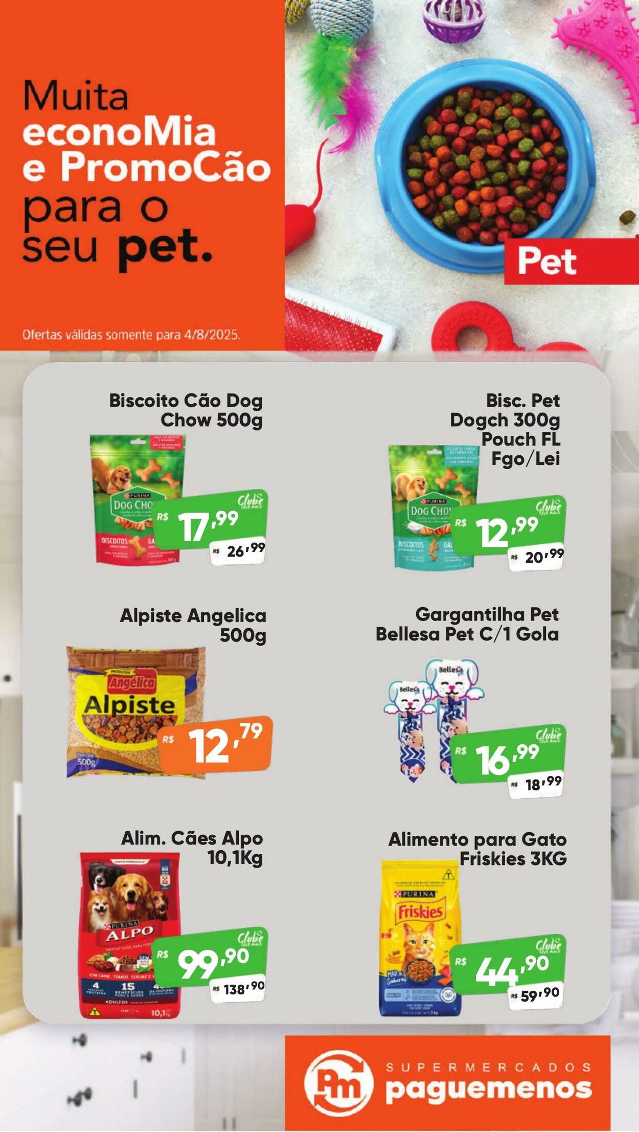 Folheto Super Pague Menos 04.08.2025 - 19.08.2025