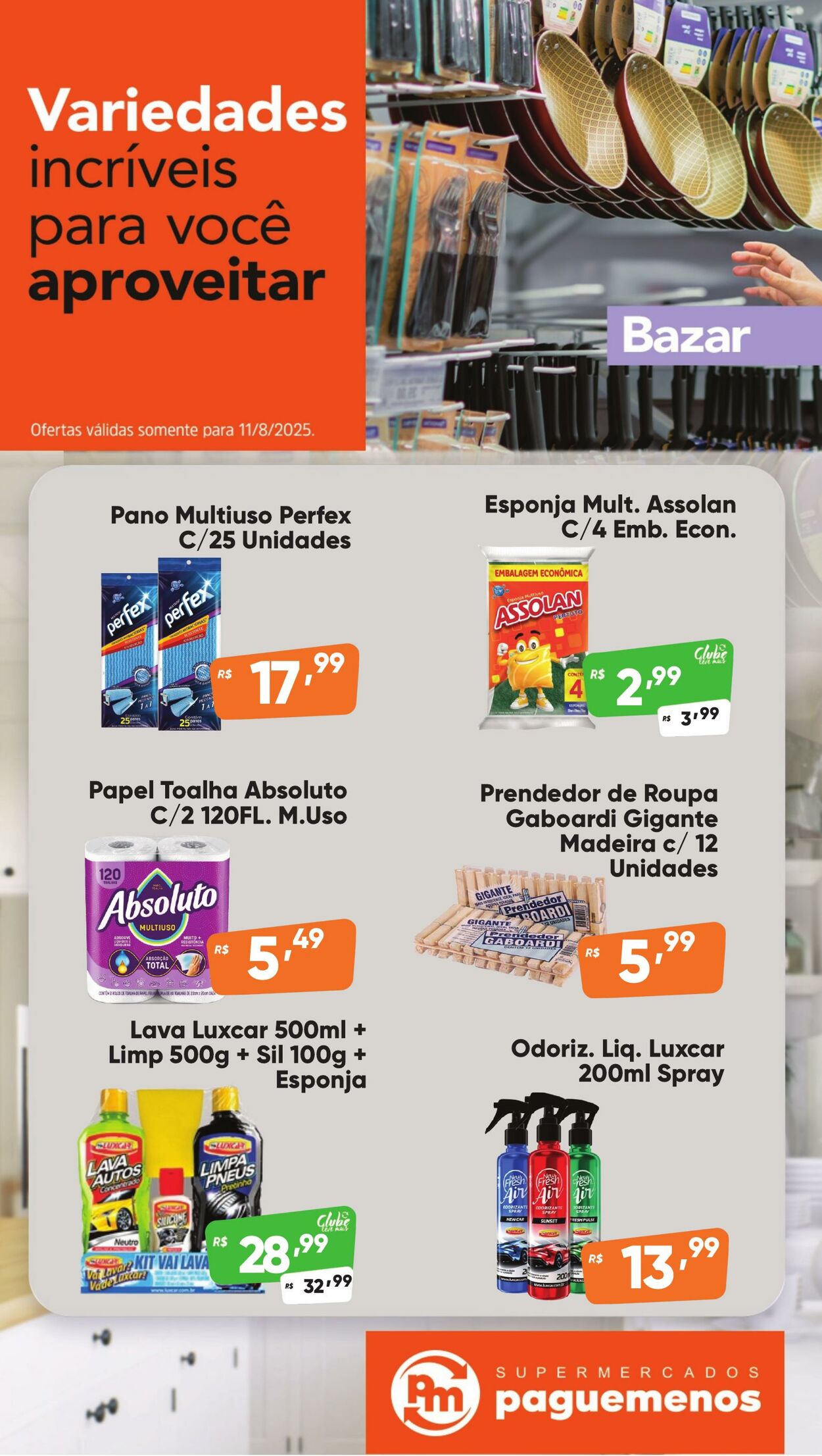 Folheto Super Pague Menos 11.08.2025 - 25.08.2025