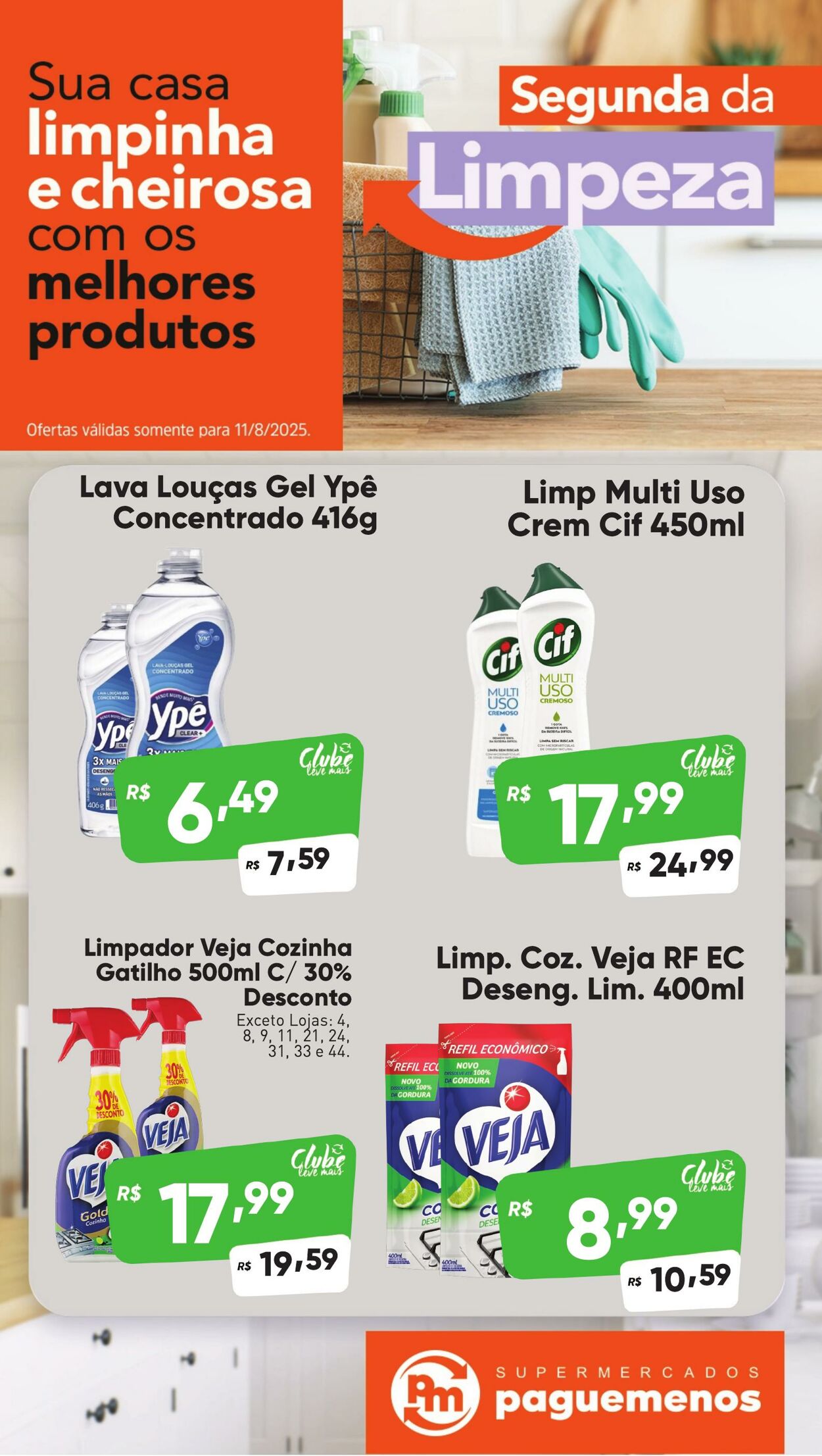 Folheto Super Pague Menos 11.08.2025 - 25.08.2025