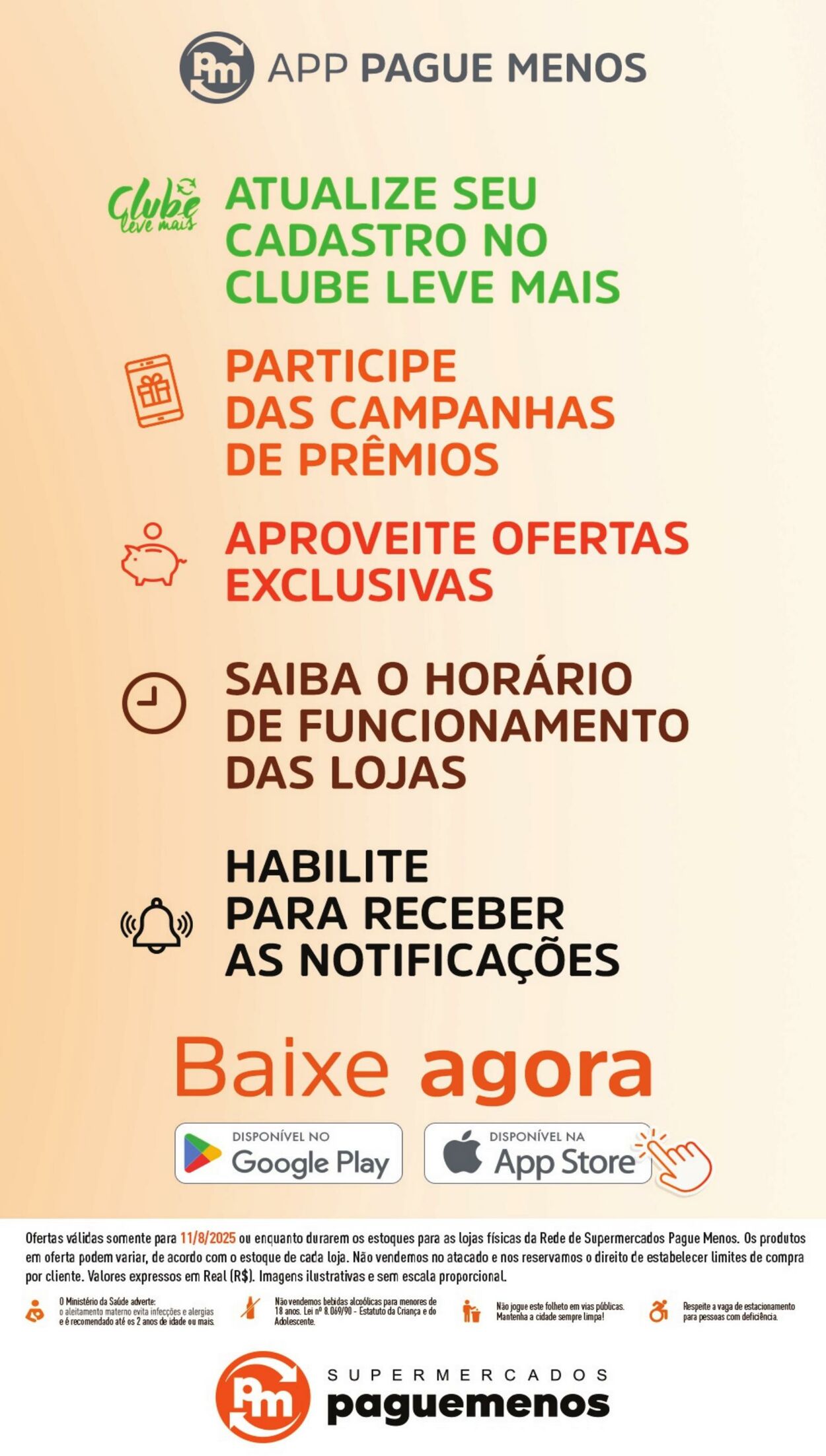 Folheto Super Pague Menos 11.08.2025 - 25.08.2025