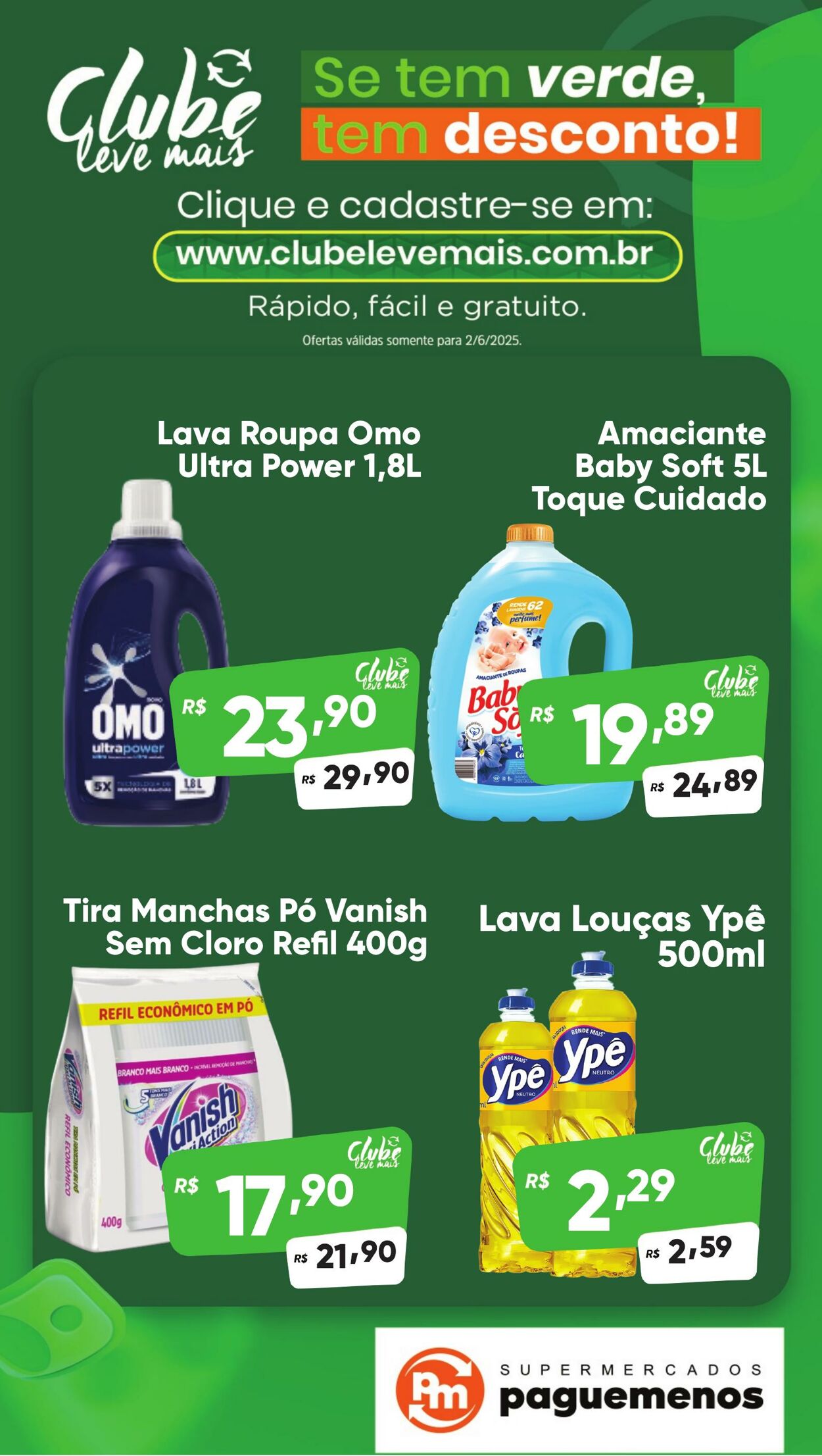 Folheto Super Pague Menos 02.06.2025 - 16.06.2025