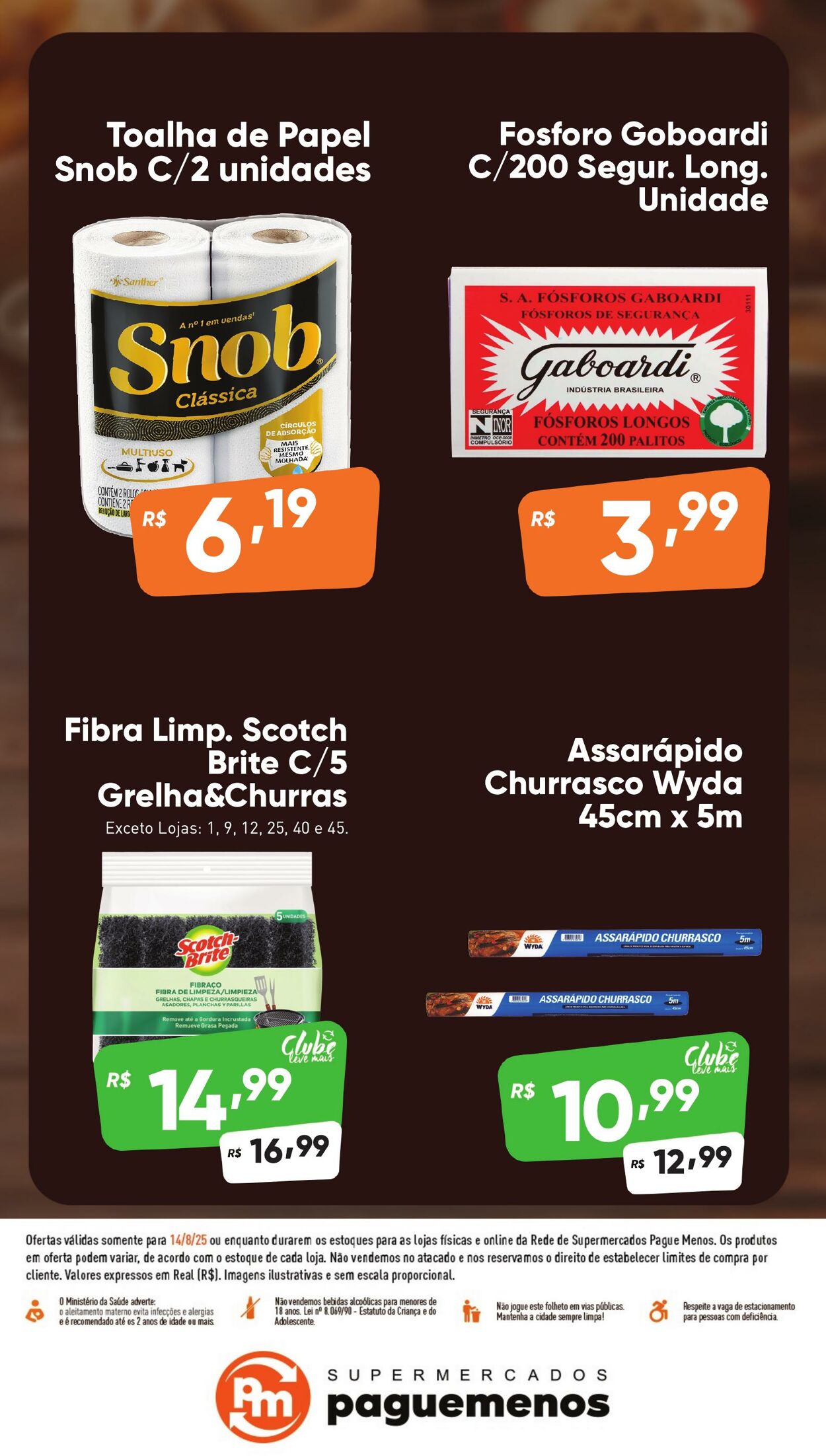 Folheto Super Pague Menos 14.08.2025 - 28.08.2025