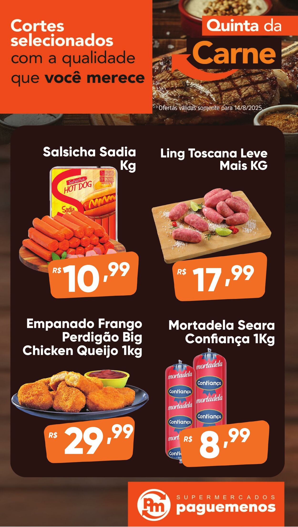 Folheto Super Pague Menos 14.08.2025 - 28.08.2025