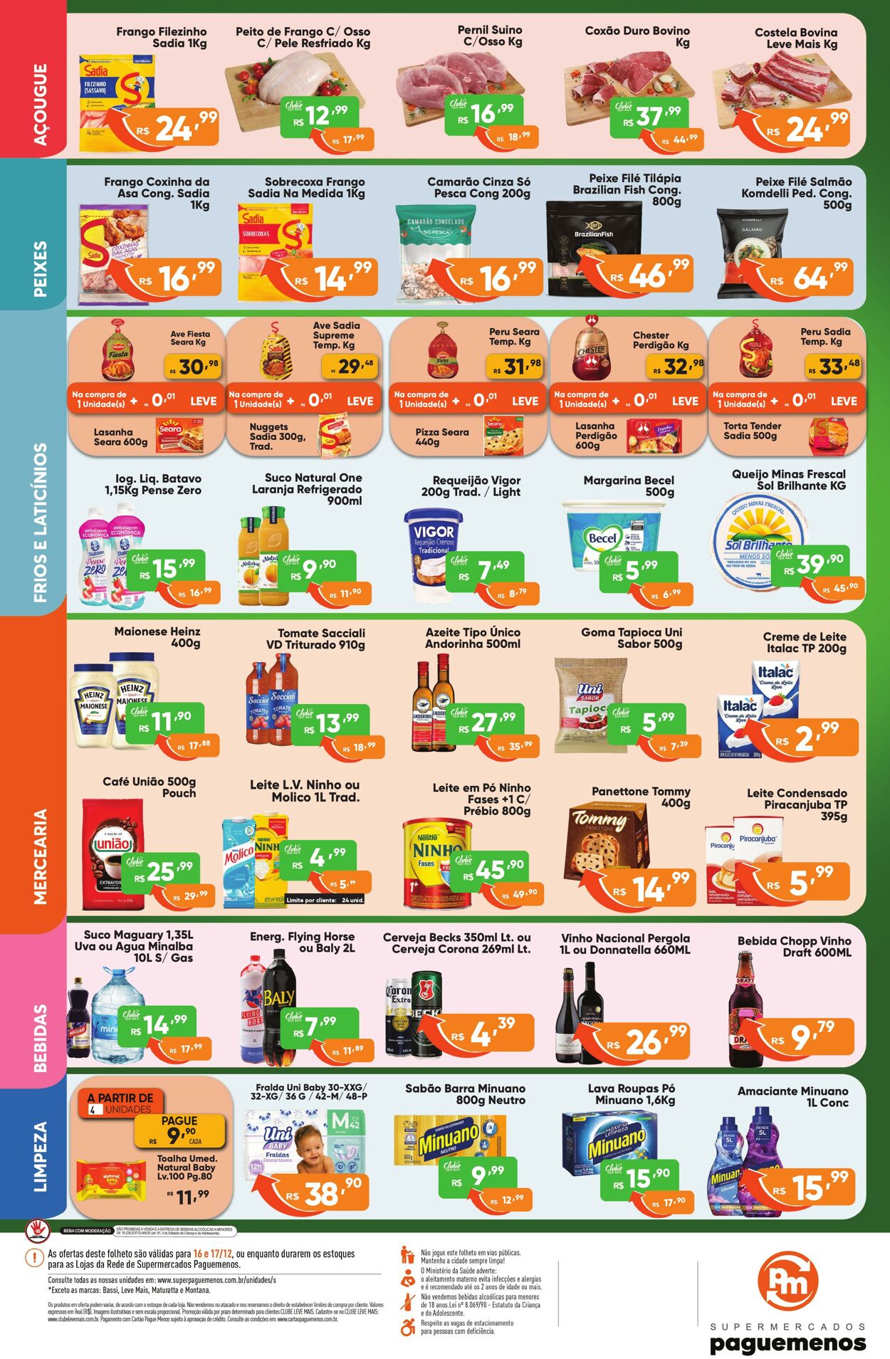 Folheto Super Pague Menos 16.12.2025 - 30.12.2025