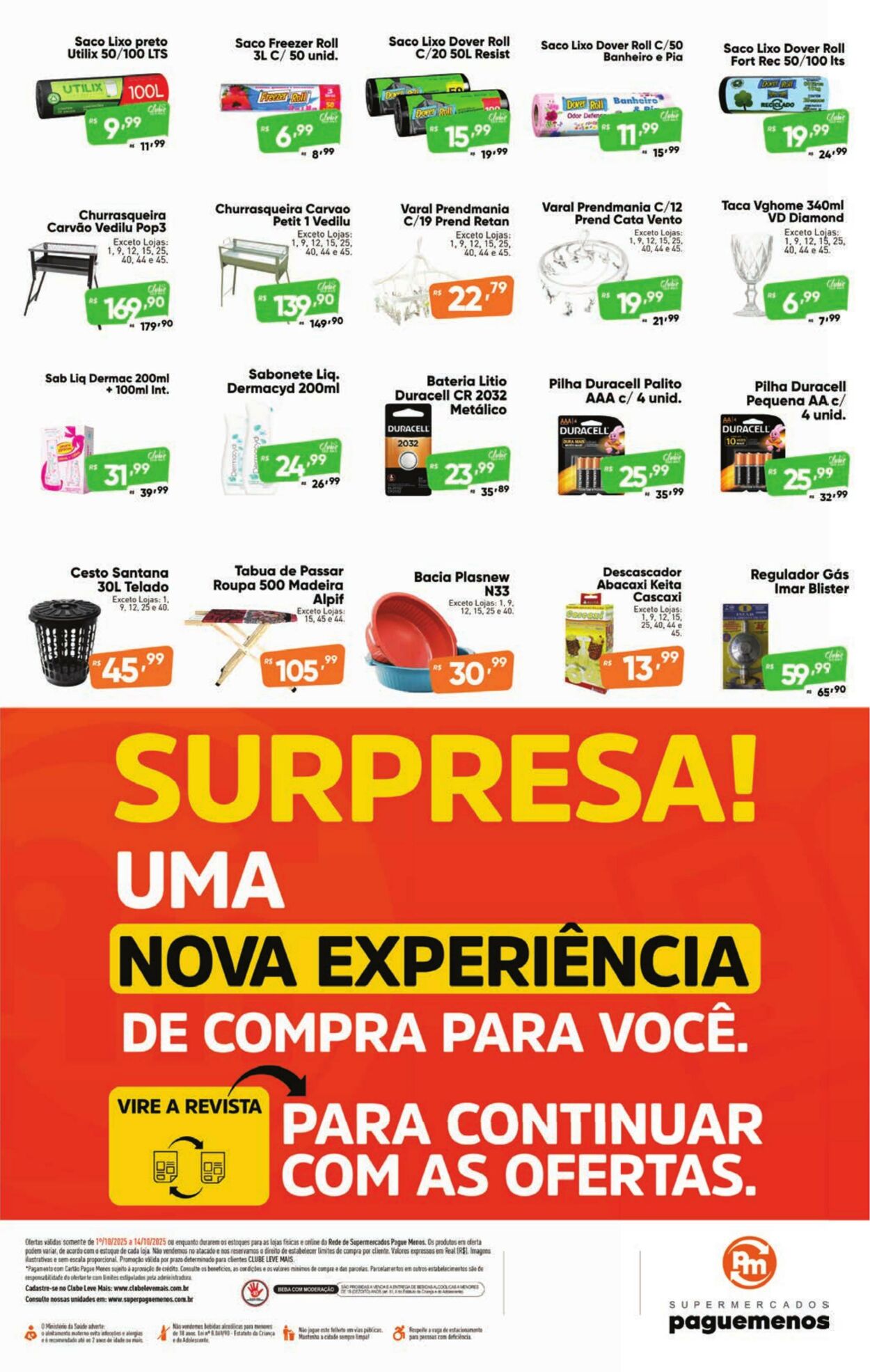 Folheto Super Pague Menos 02.10.2025 - 17.10.2025