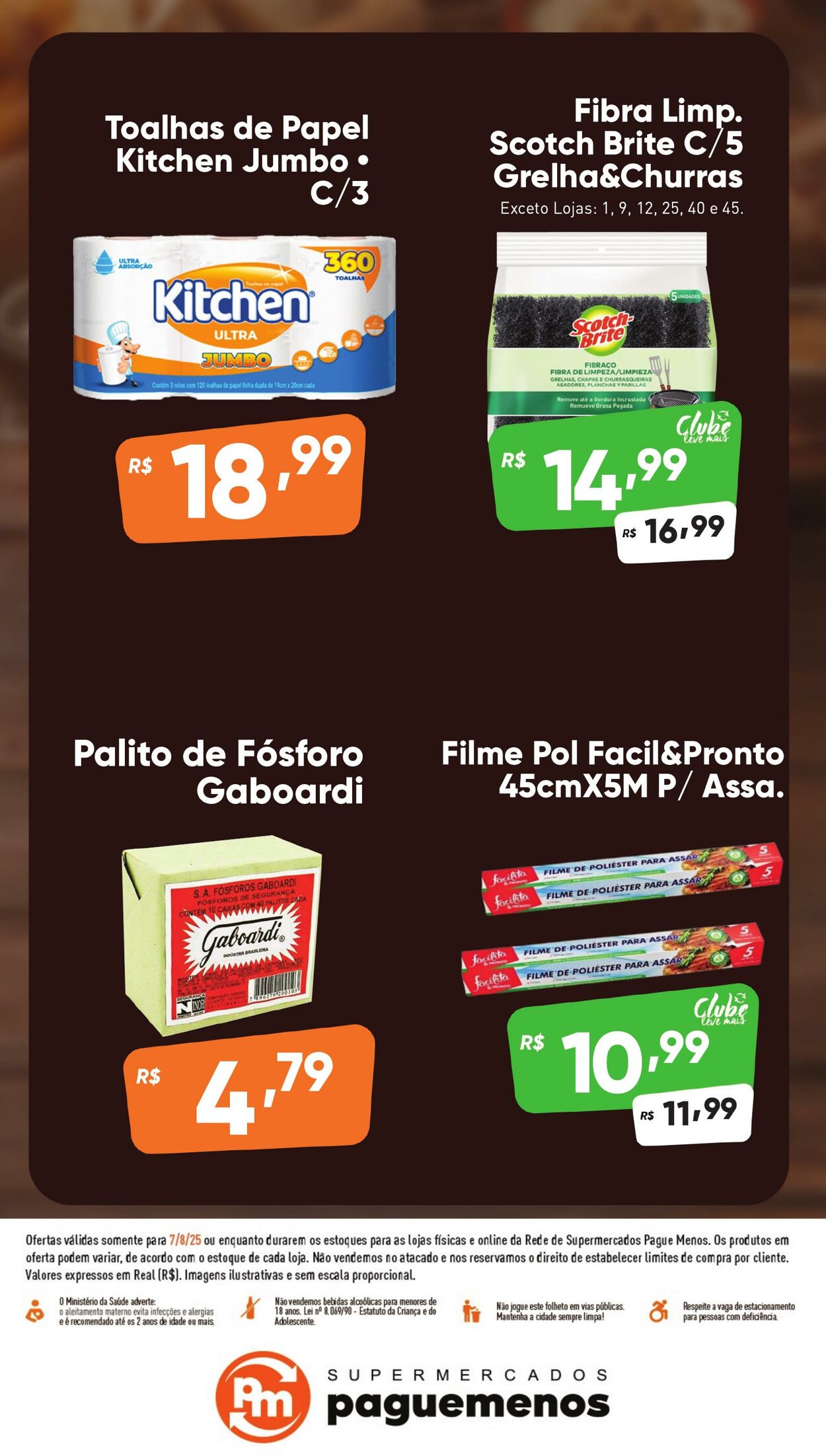 Folheto Super Pague Menos 07.08.2025 - 25.08.2025