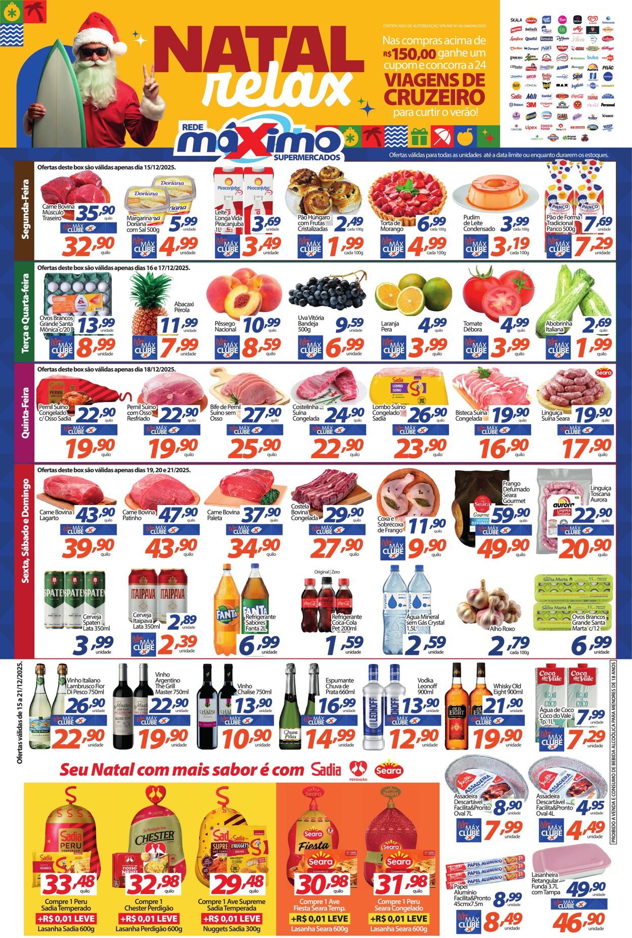 Folheto Supermercado Máximo 15.12.2025 - 21.12.2025
