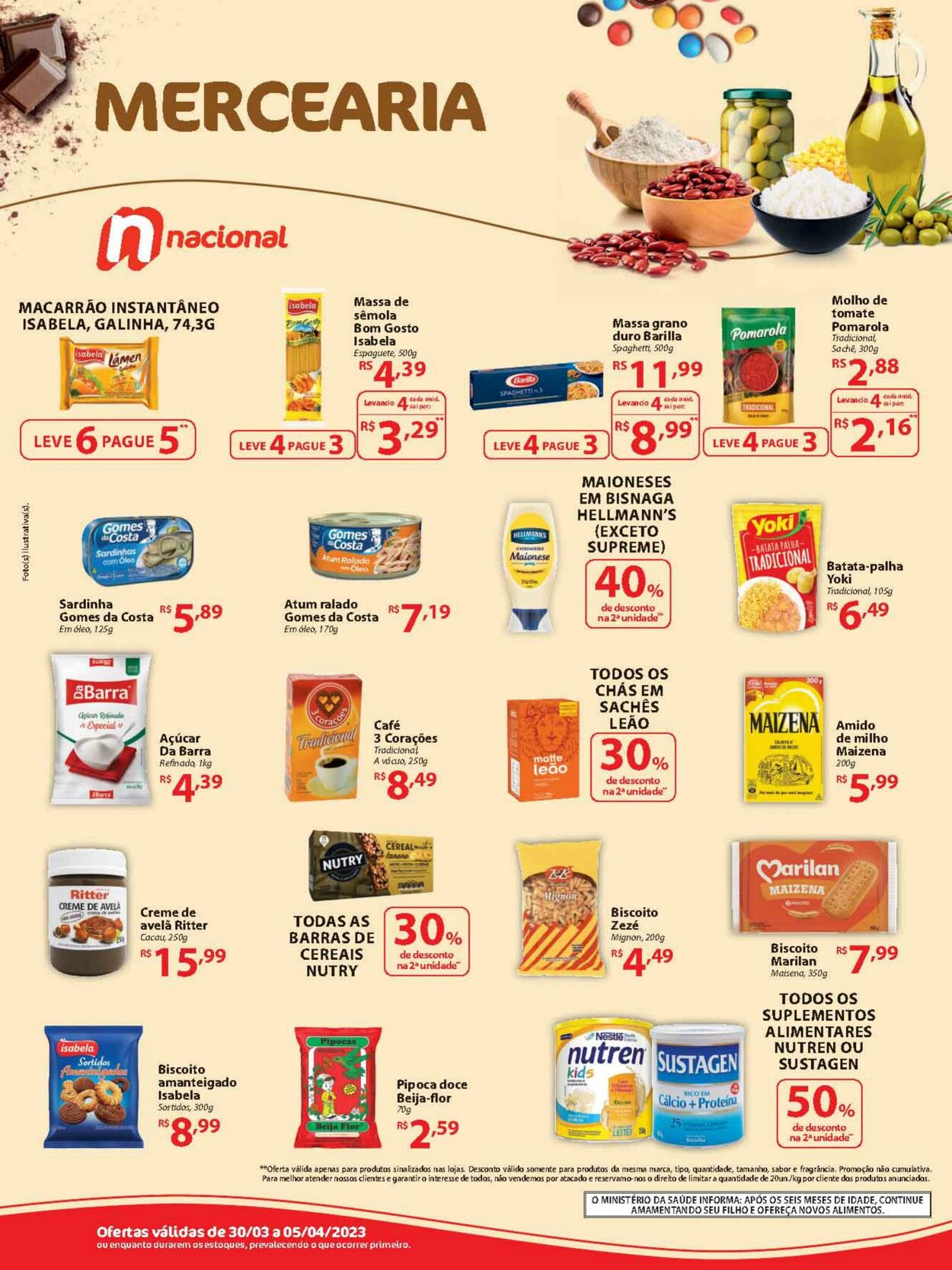 Folheto Supermercado Nacional 30.03.2023 - 05.04.2023