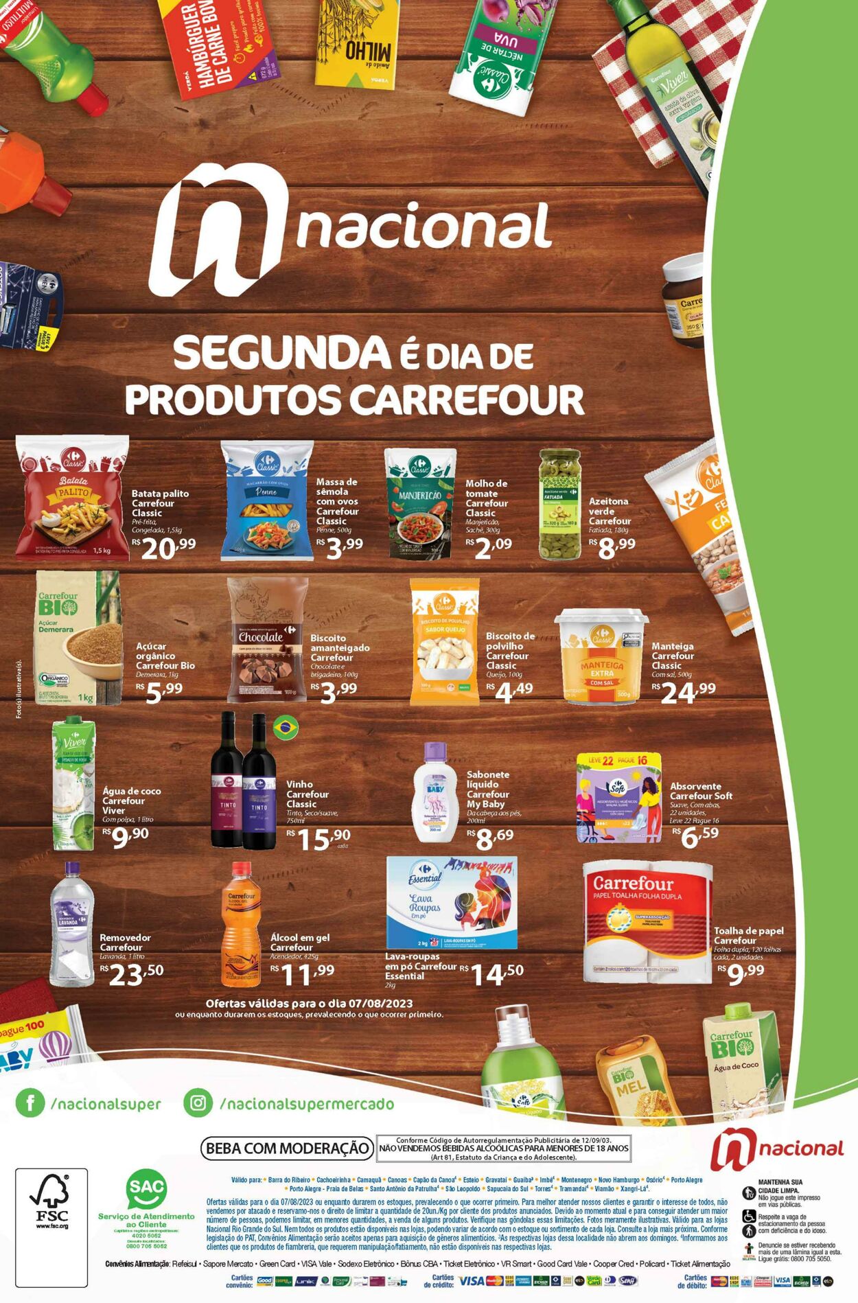 Folheto Supermercado Nacional - Grupo Big - Tabloides 7 ago, 2023 - 7 ago, 2023