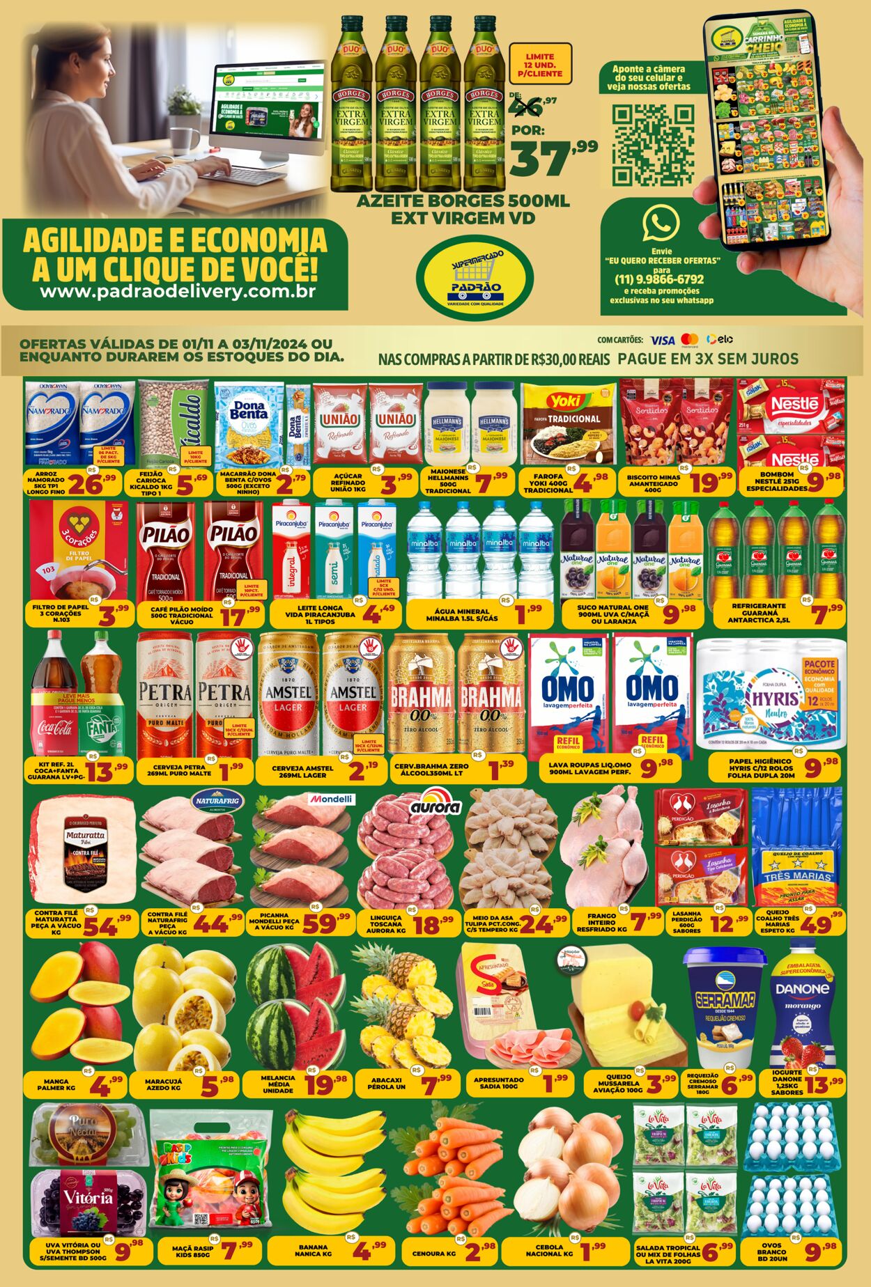 Supermercado Padrão Folhetos promocionais