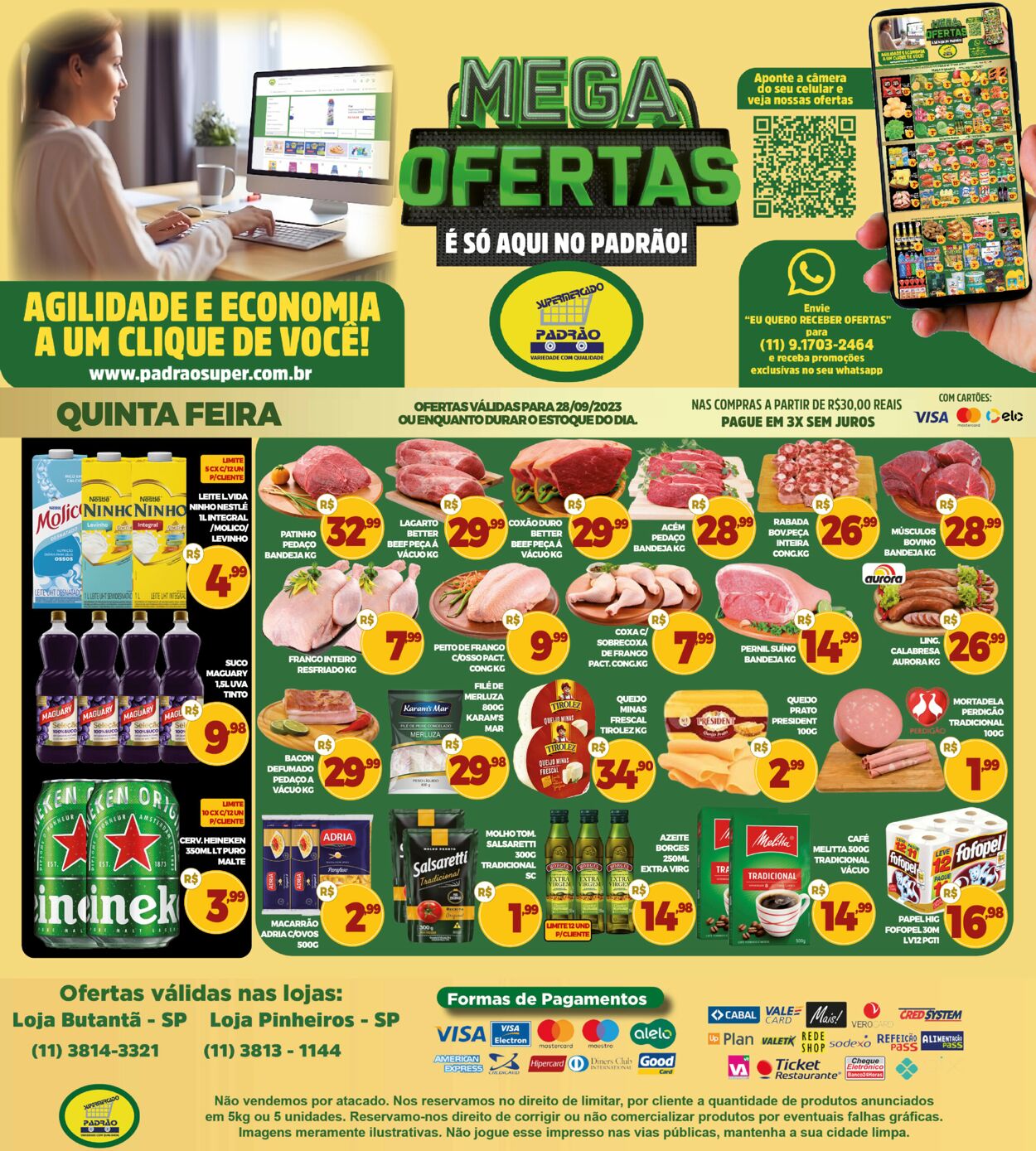 Supermercado Padrão Folheto, Supermercado Padrão Ofertas