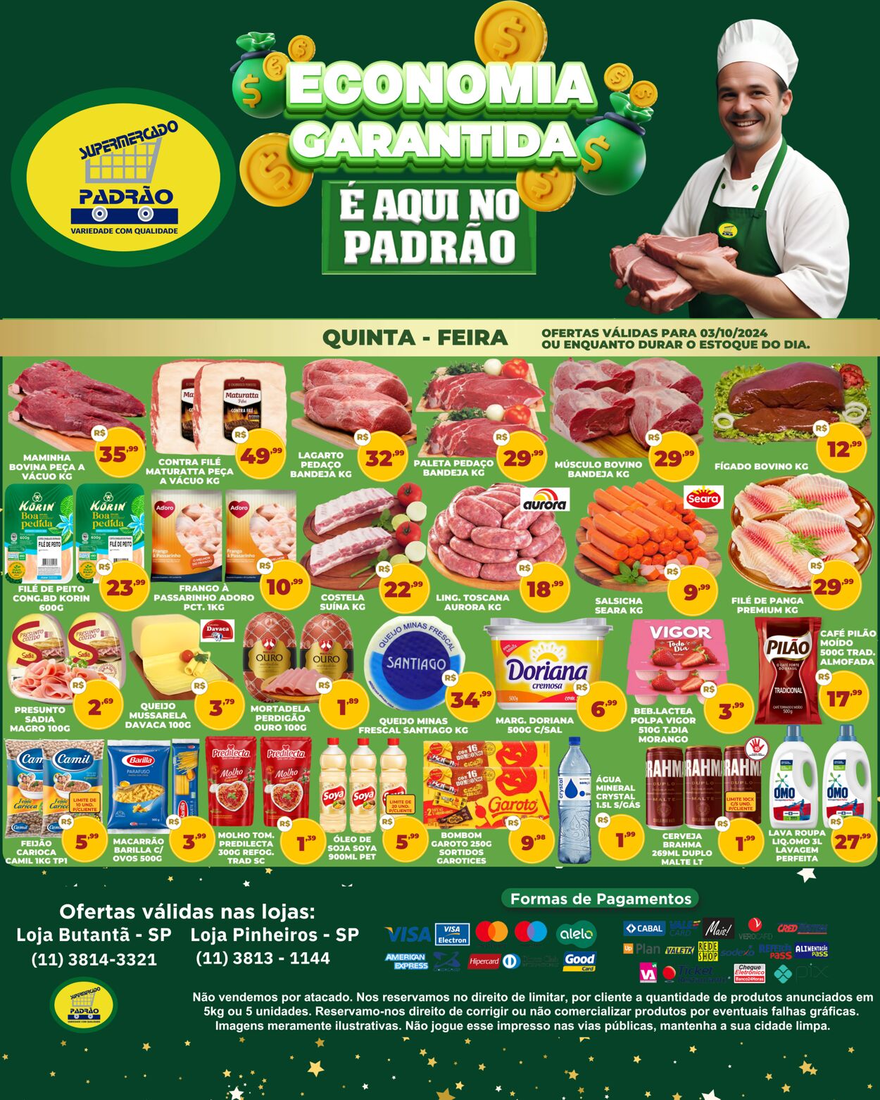 Supermercado Padrão Folhetos promocionais