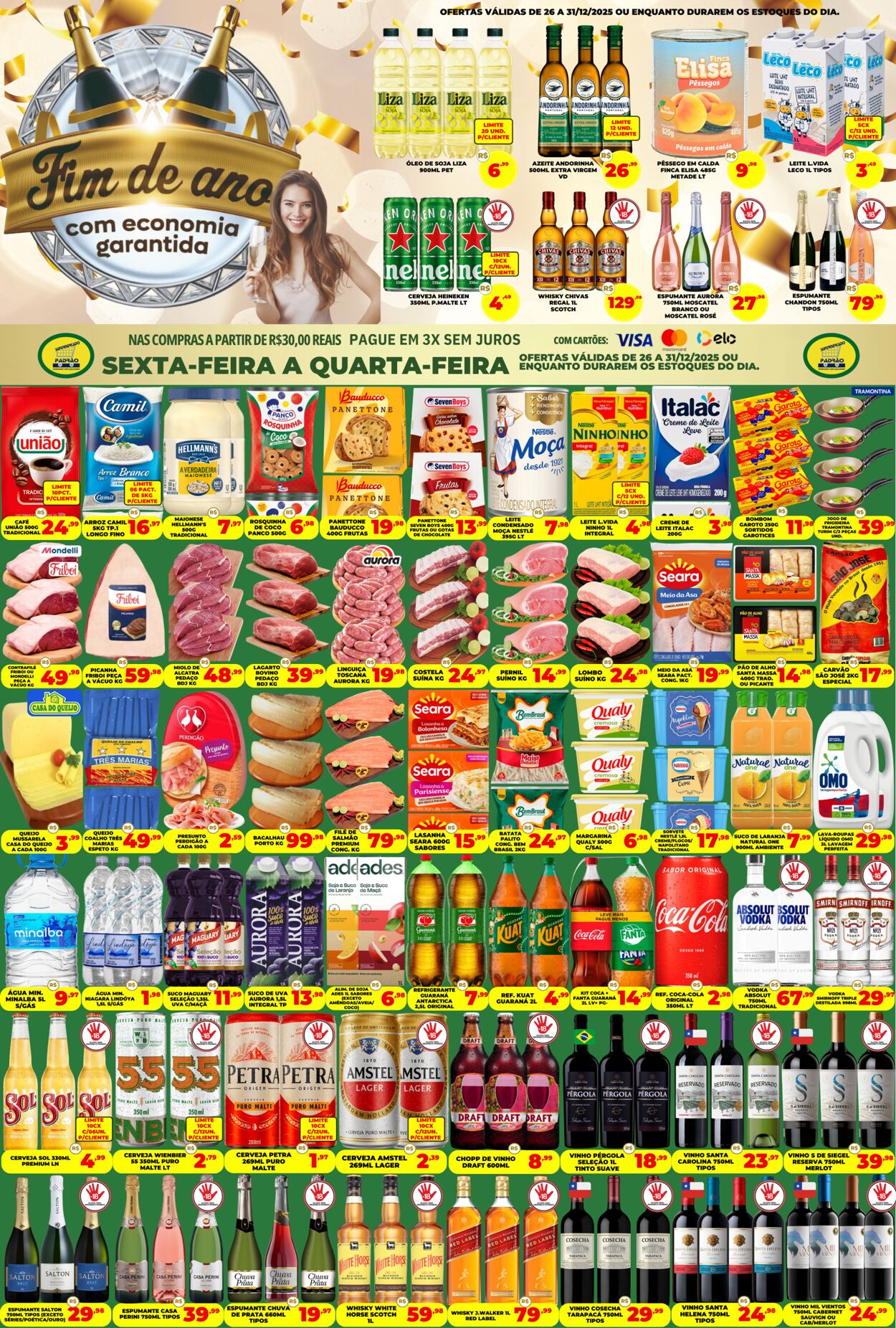 Supermercado Padrão Folhetos promocionais