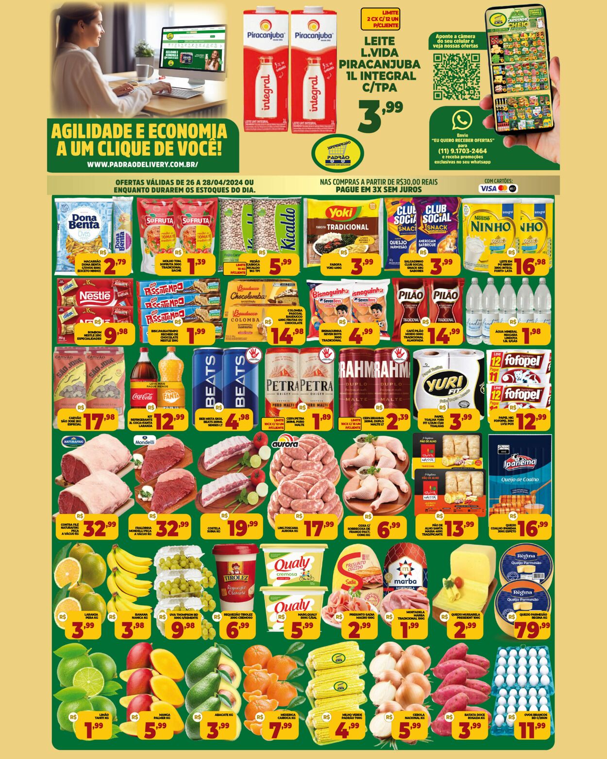 Folheto Supermercado Padrão 26.04.2024 - 28.04.2024