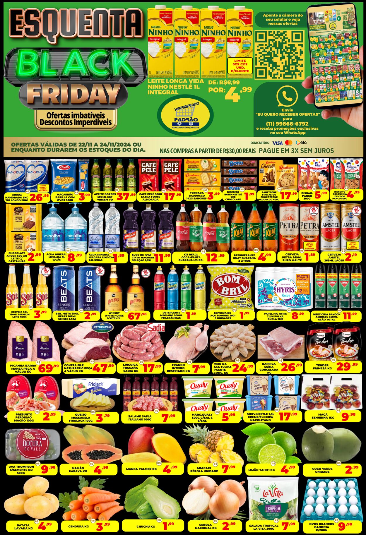 Supermercado Padrão Folhetos promocionais