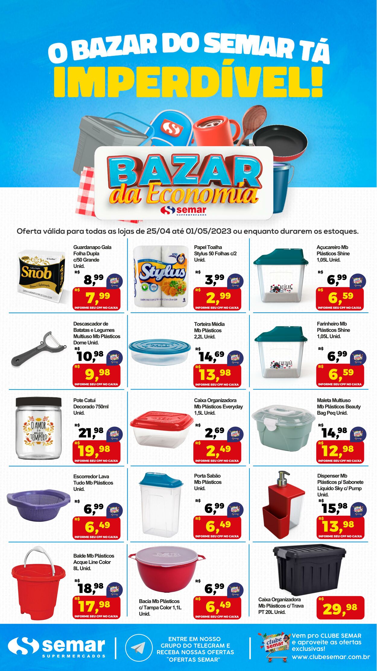 Folheto Supermercado Semar 25.04.2023 - 01.05.2023