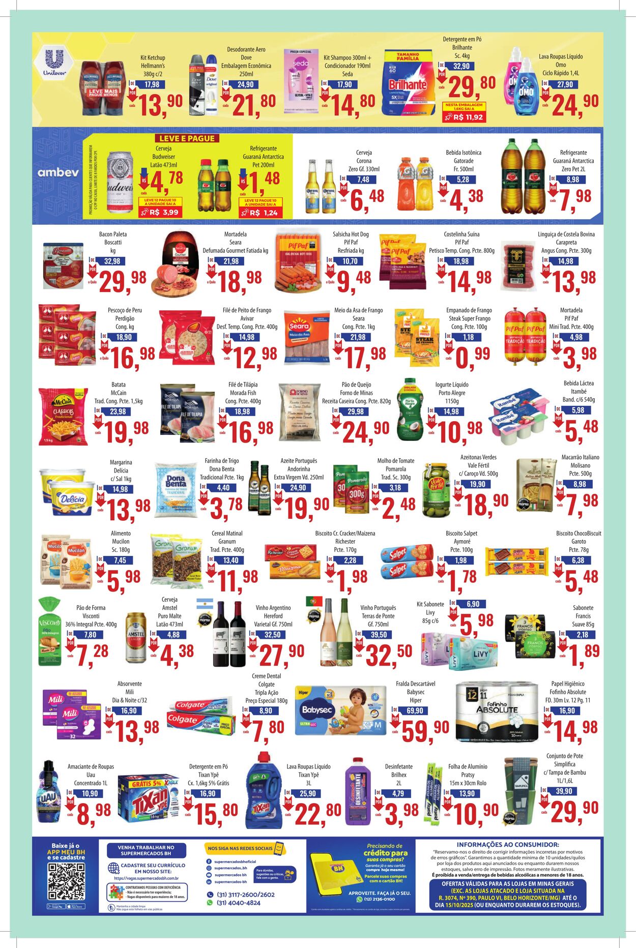 Folheto Supermercados BH 02.10.2025 - 16.10.2025