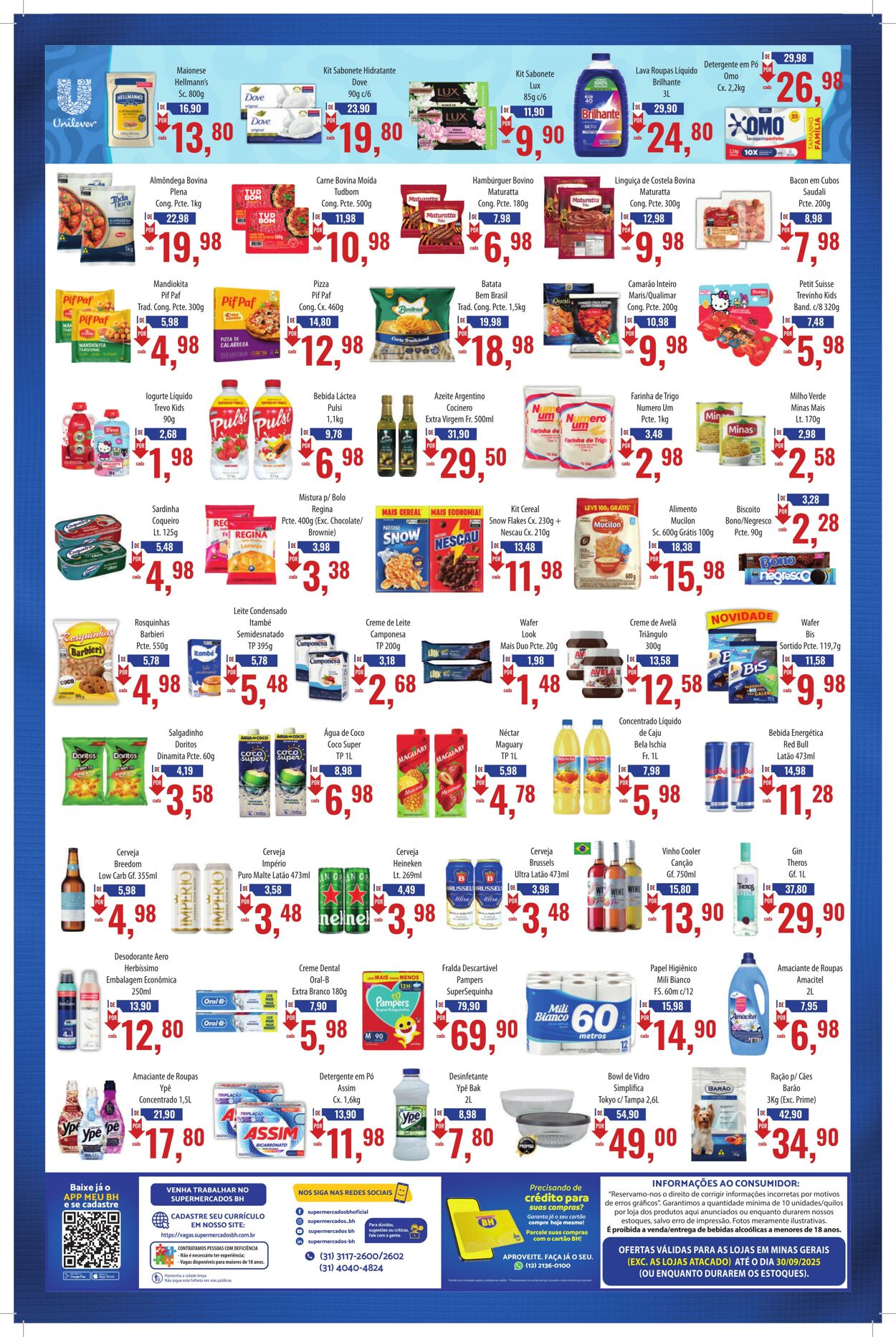 Folheto Supermercados BH 17.09.2025 - 01.10.2025